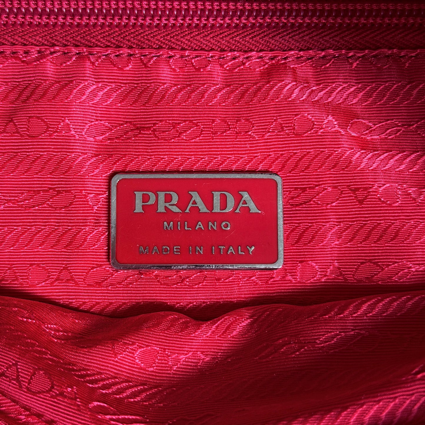 Prada Tessuto Nylon Tote Red