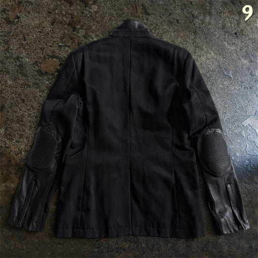 Versace Collection Leather Padded Hybrid Biker Blazer/ Jacket | 50