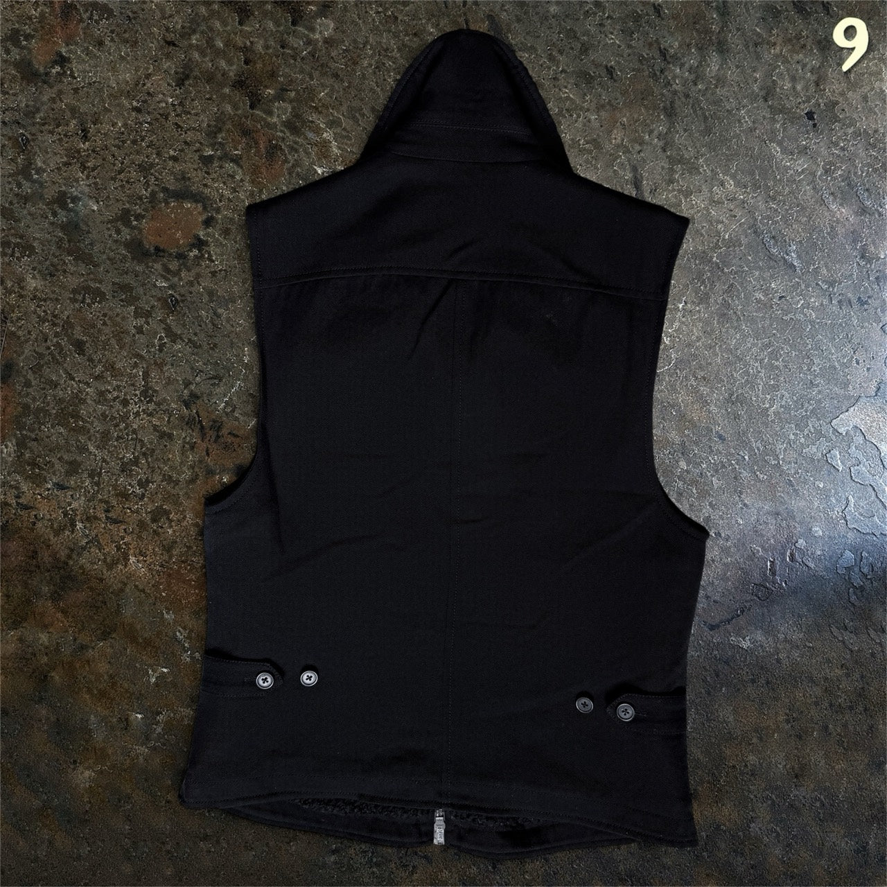 Ann Demeulemeester Archive Black High-Neck Tactical Wool Vest Size M ninesells - photo 10