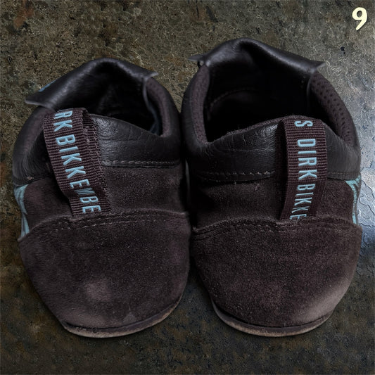 Dirk Bikkembergs football cleat sneakers brown turquoise size 41 rear view
