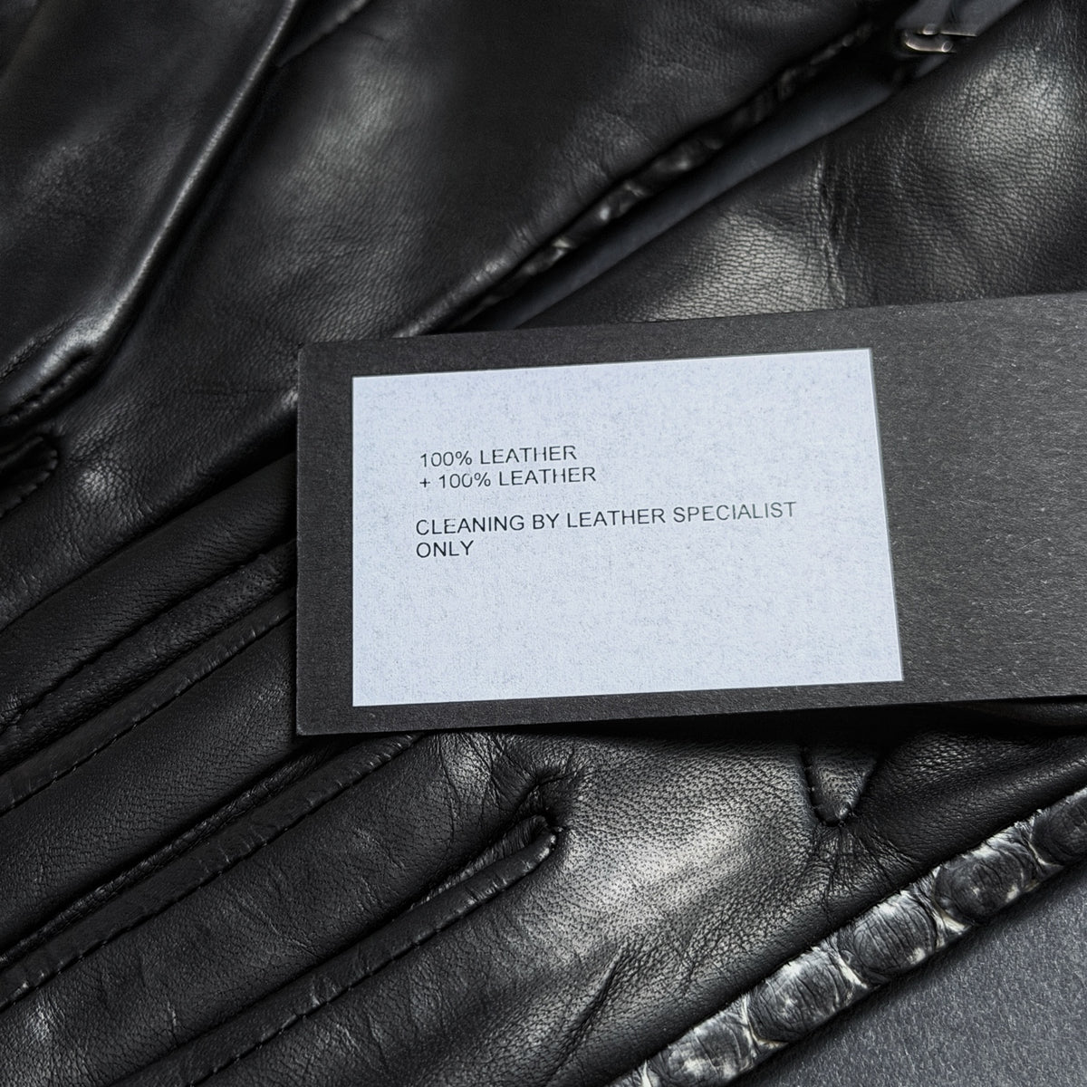 Haider Ackermann Python leather gloves material tag 100 percent leather