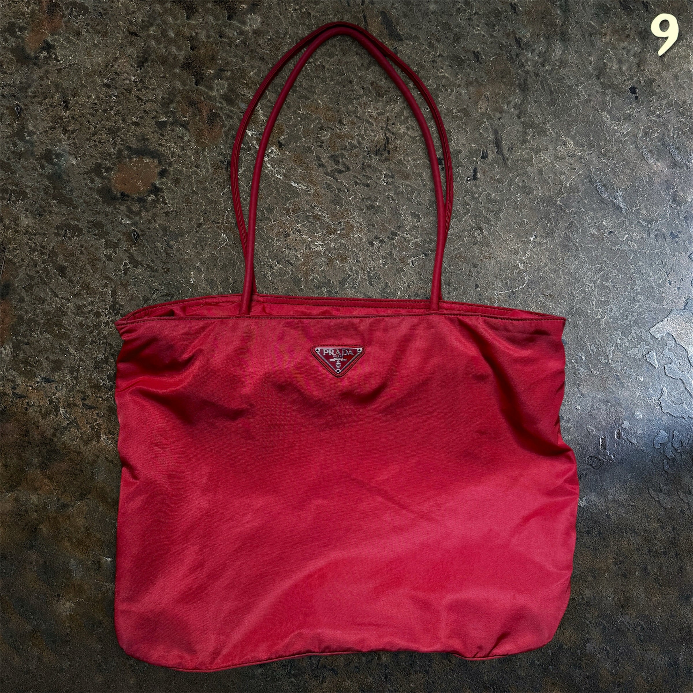 Prada Tessuto Nylon Tote Bag | Red – ninesells