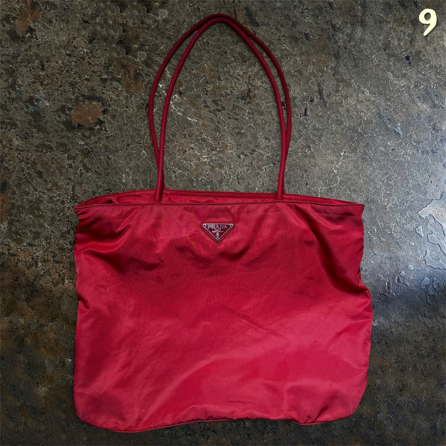 Prada Tessuto Nylon Tote Red