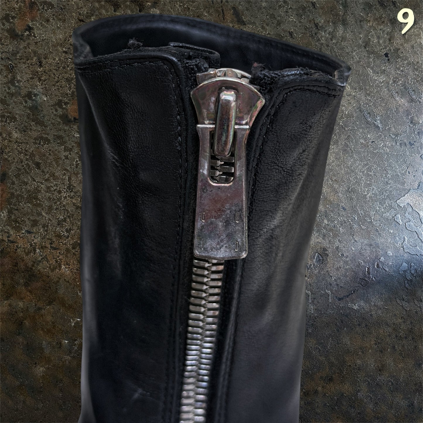 Guidi 788Z Black Horse Leather Back Zip Boot |43