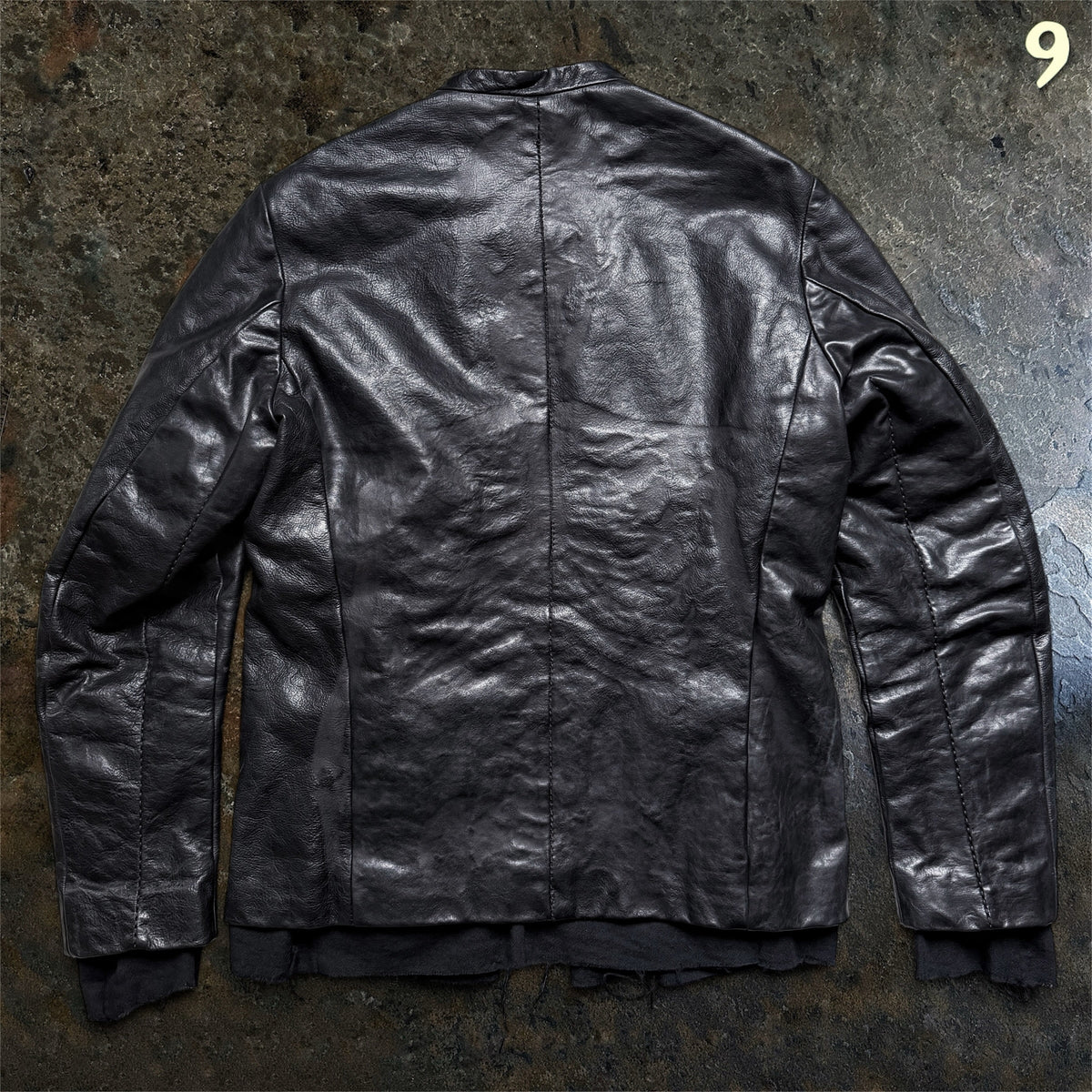 Daniele Basta Marmoreo Limited Edition Skeleton Leather Jacket | Black | IT 48