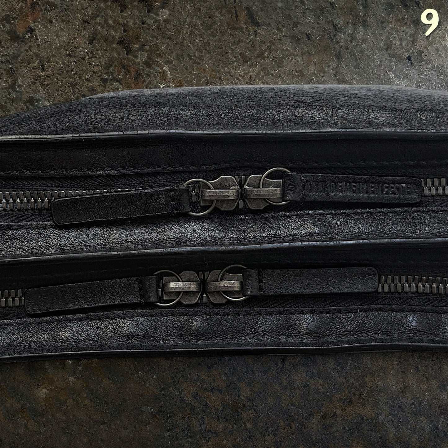 Ann Demeulemeester Archive Leather double compartment Clutchbag |onesize