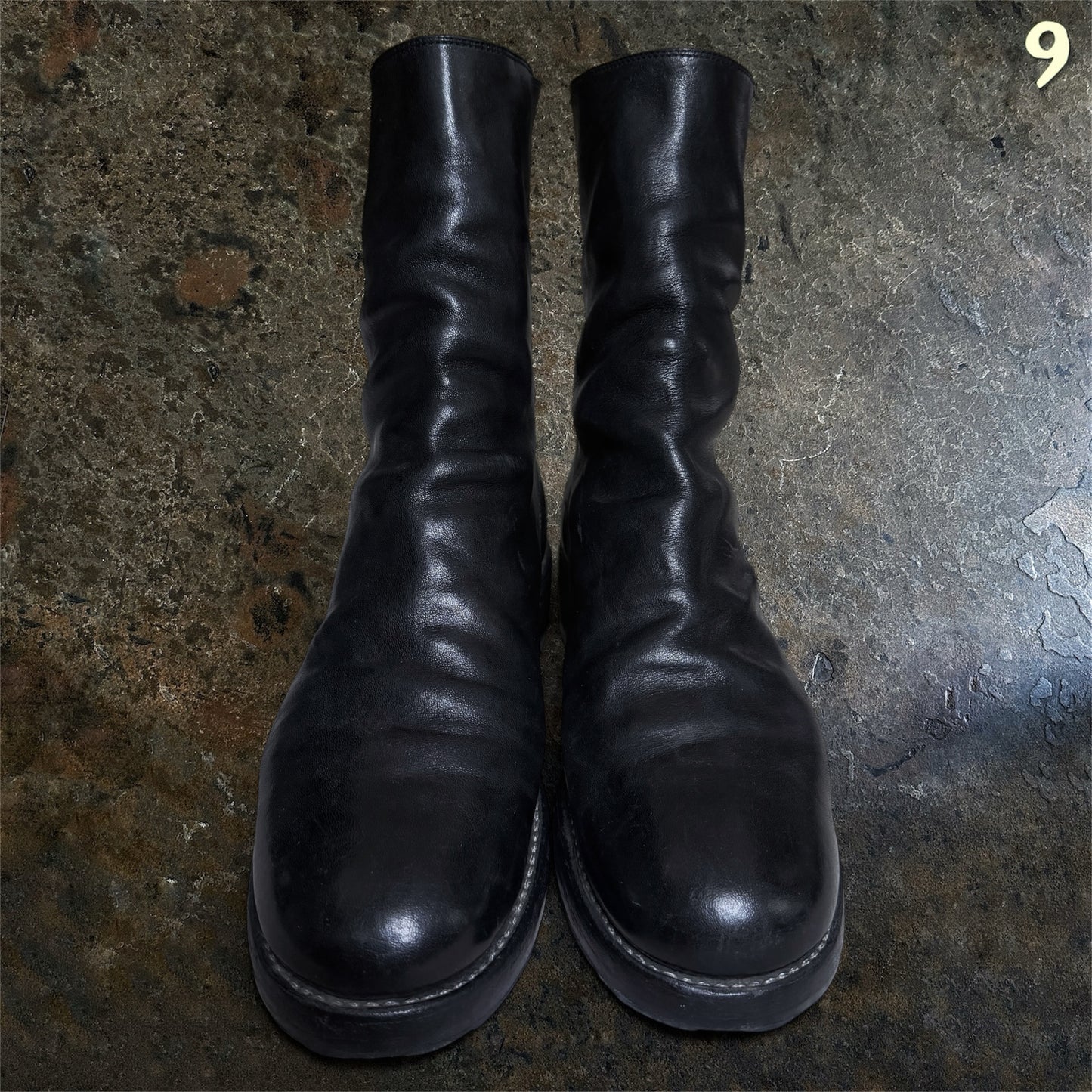 Guidi 788Z Black Horse Leather Back Zip Boot |43