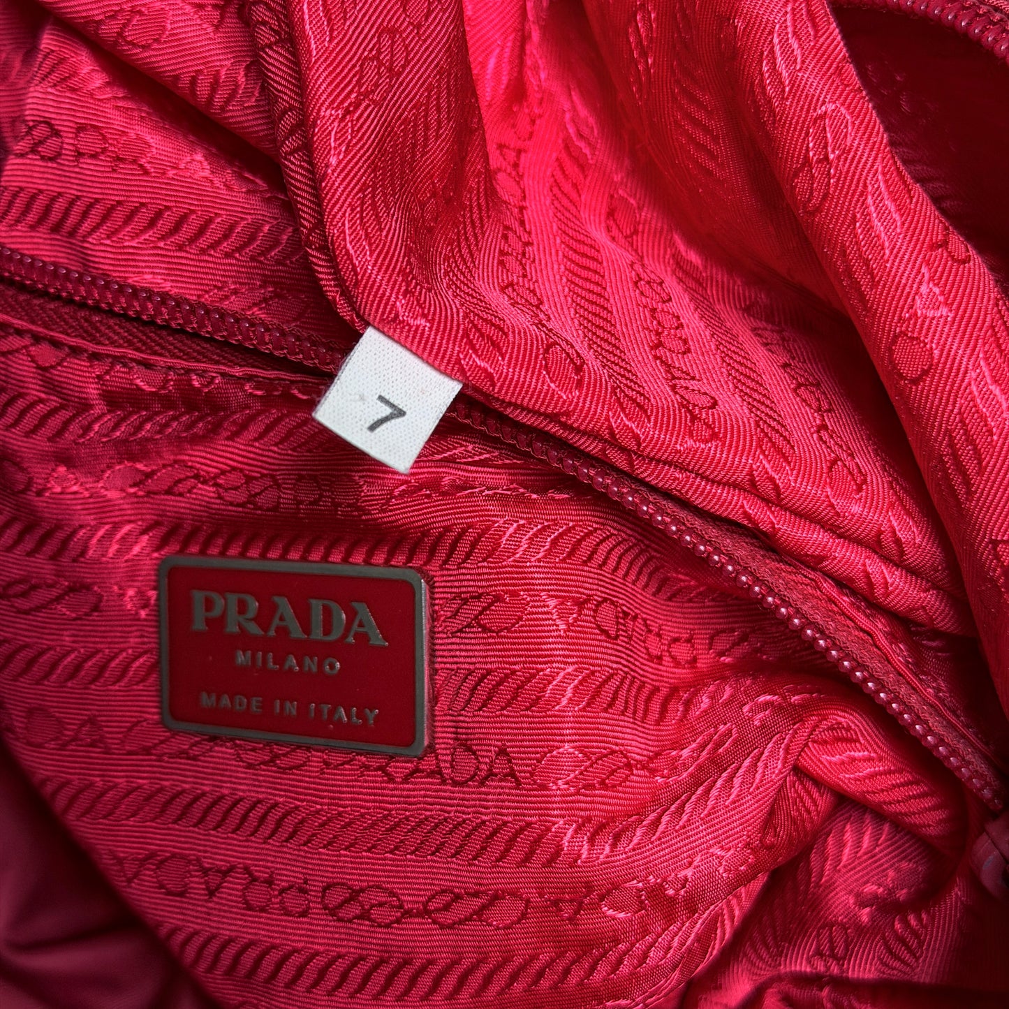 Prada Tessuto Nylon Tote Red