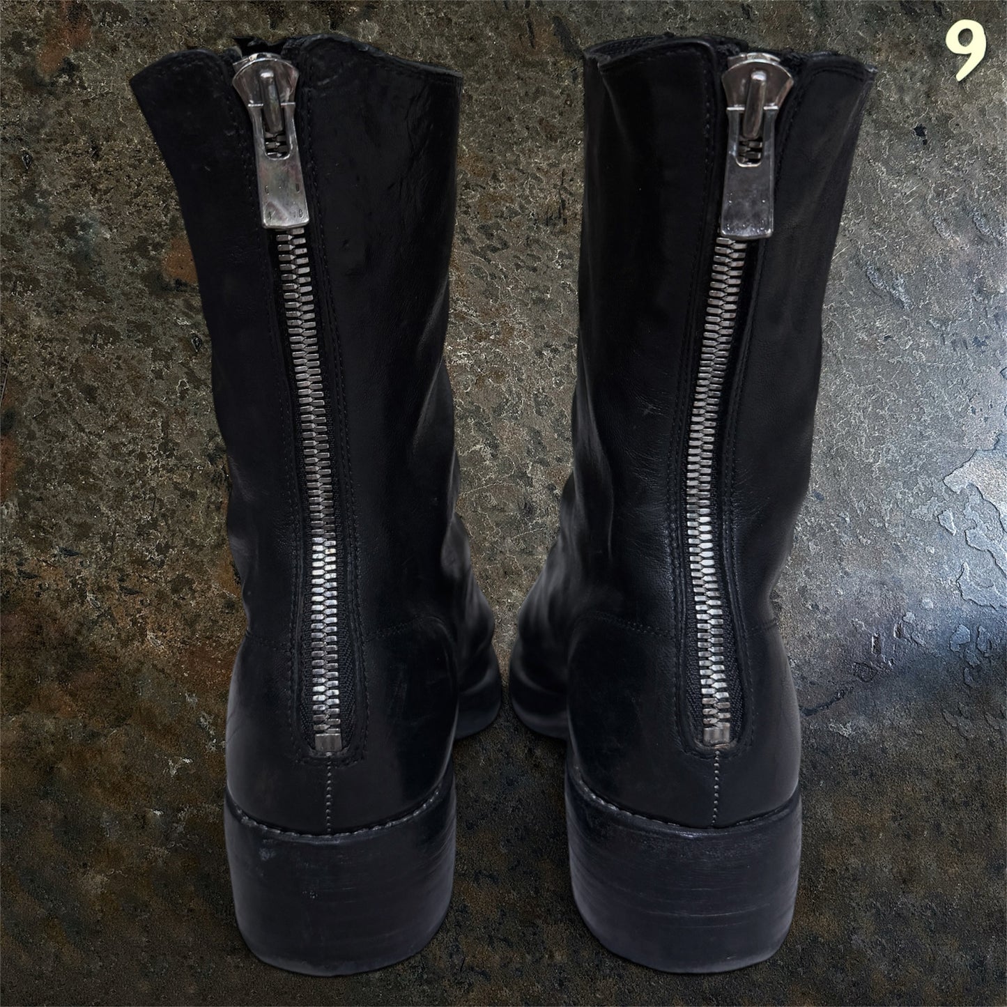 Guidi 788Z Black Horse Leather Back Zip Boot |43