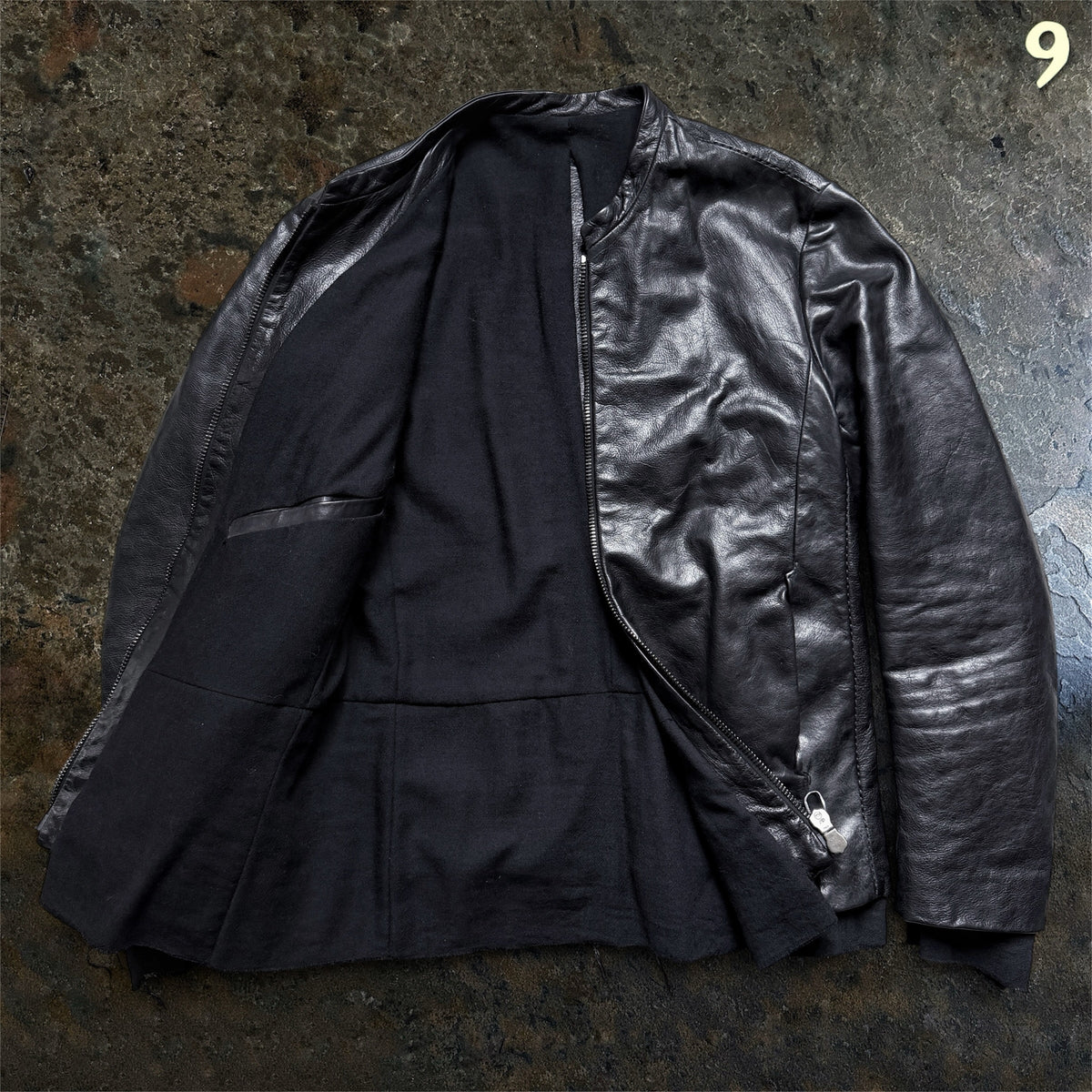Daniele Basta Marmoreo Limited Edition Skeleton Leather Jacket | Black | IT 48
