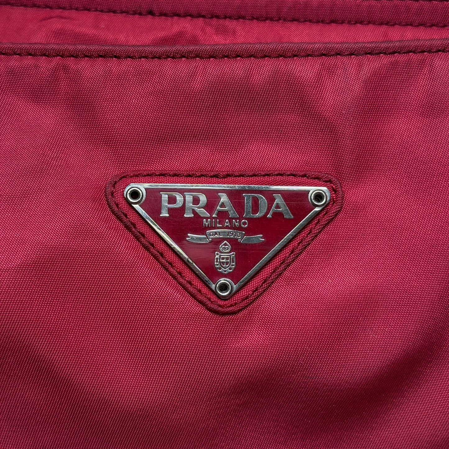 Prada Tessuto Nylon Tote Red