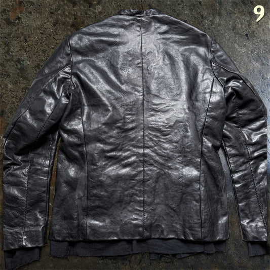 Daniele Basta Marmoreo Limited Edition Skeleton Leather Jacket | Black | IT 48