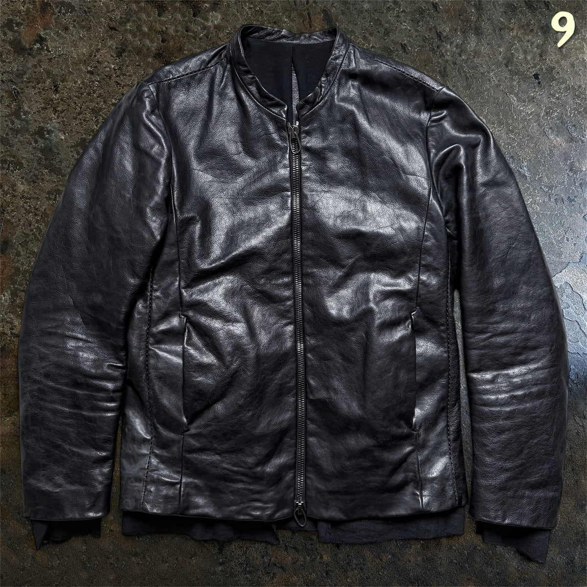 Daniele Basta Marmoreo Limited Edition Skeleton Leather Jacket | Black | IT 48