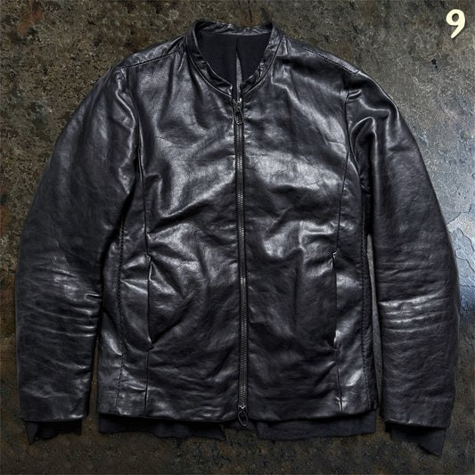 Daniele Basta Marmoreo Limited Edition Skeleton Leather Jacket | Black | IT 48