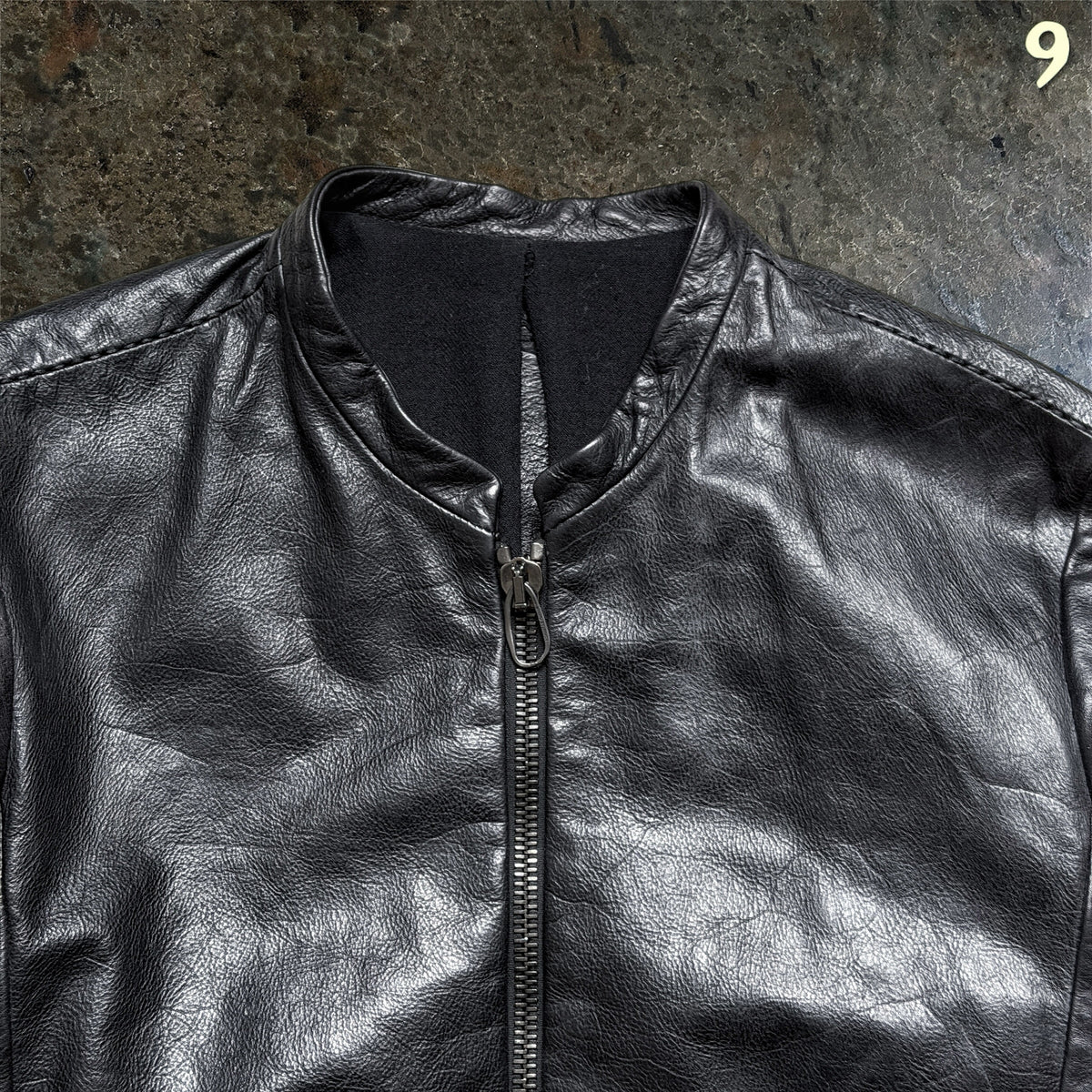 Daniele Basta Marmoreo Limited Edition Skeleton Leather Jacket | Black | IT 48