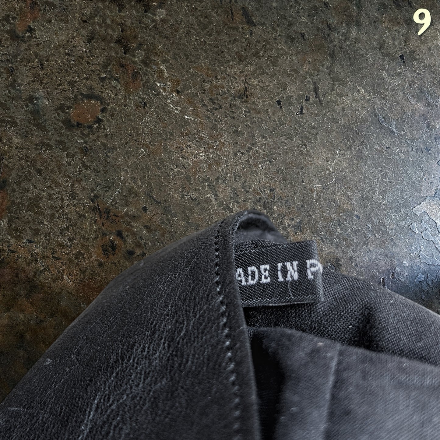 Ann Demeulemeester Archive Black Leather Envelope Clutch