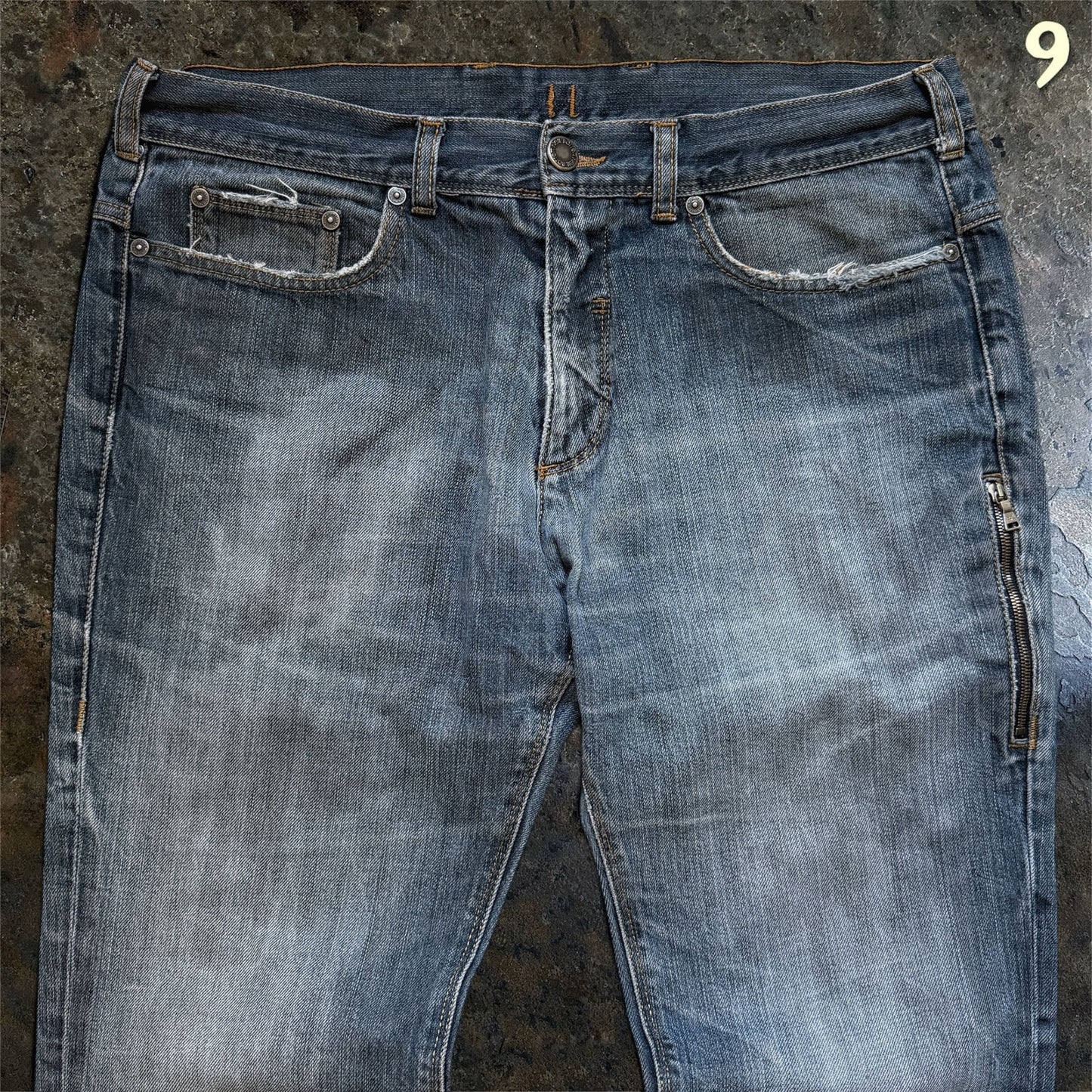 Neil Barrett Dark Indigo Washed Straight-Leg Denim |M (48)