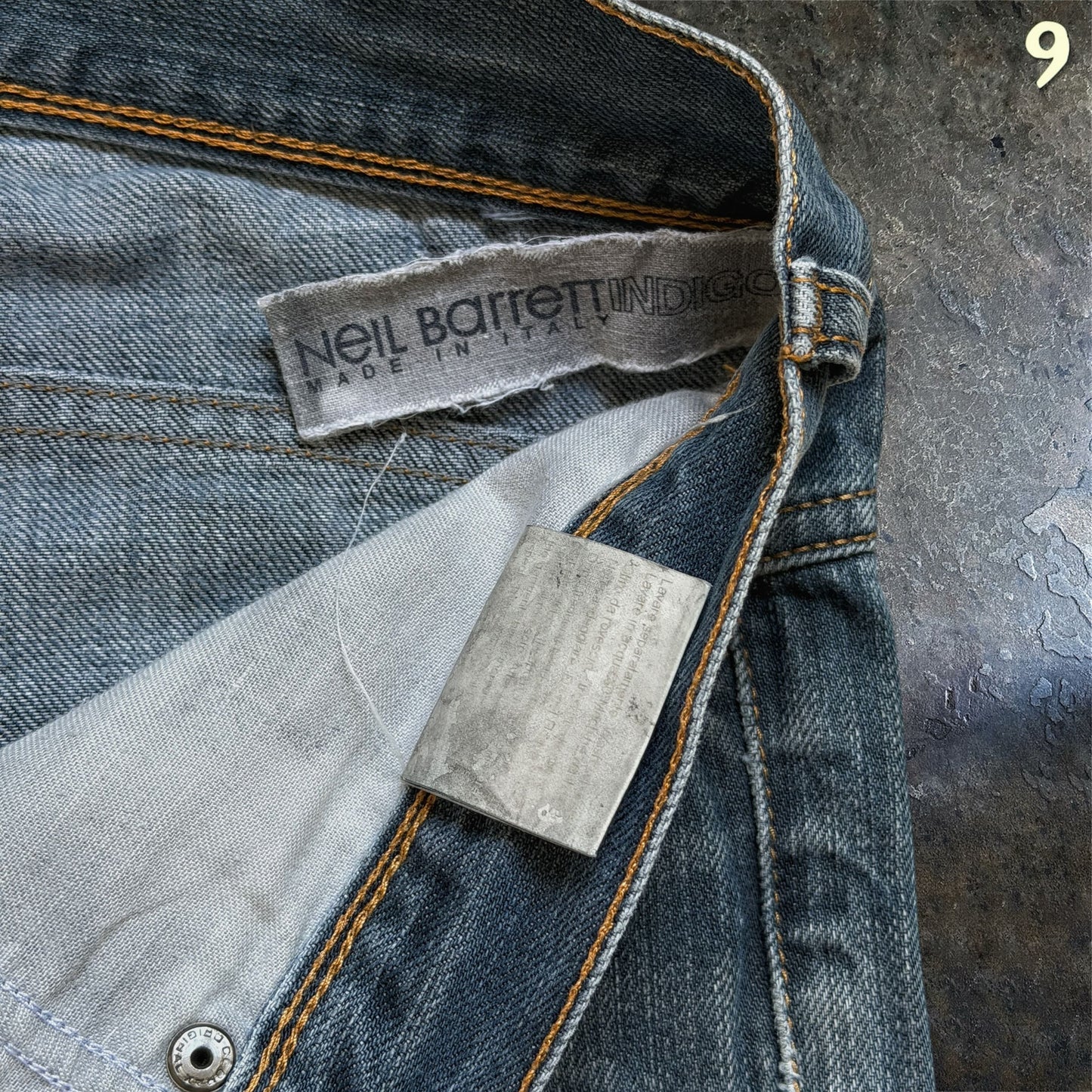 Neil Barrett Dark Indigo Washed Straight-Leg Denim |M (48)