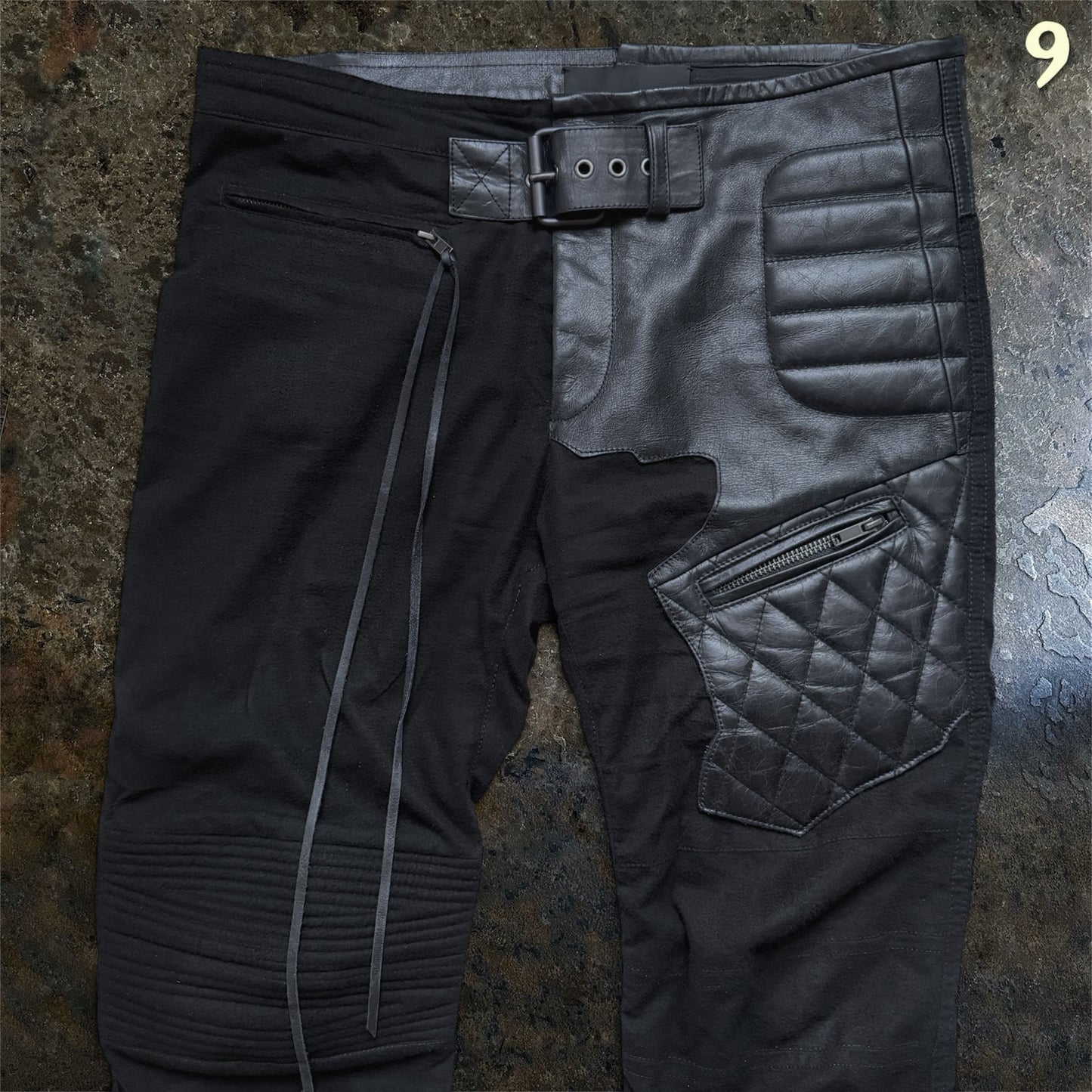 Haider Ackermann FW/17 Biker Leather Patch Pants | XL