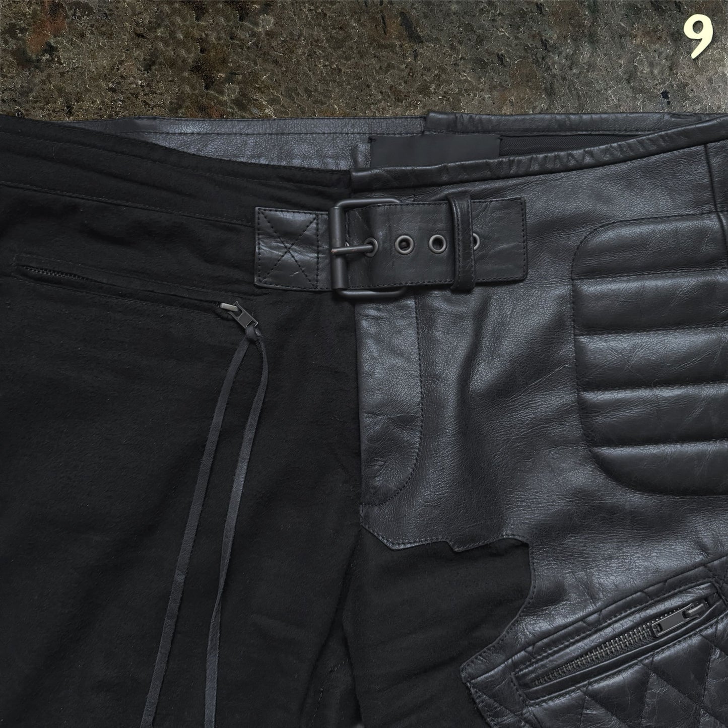 Haider Ackermann FW/17 Biker Leather Patch Pants | XL