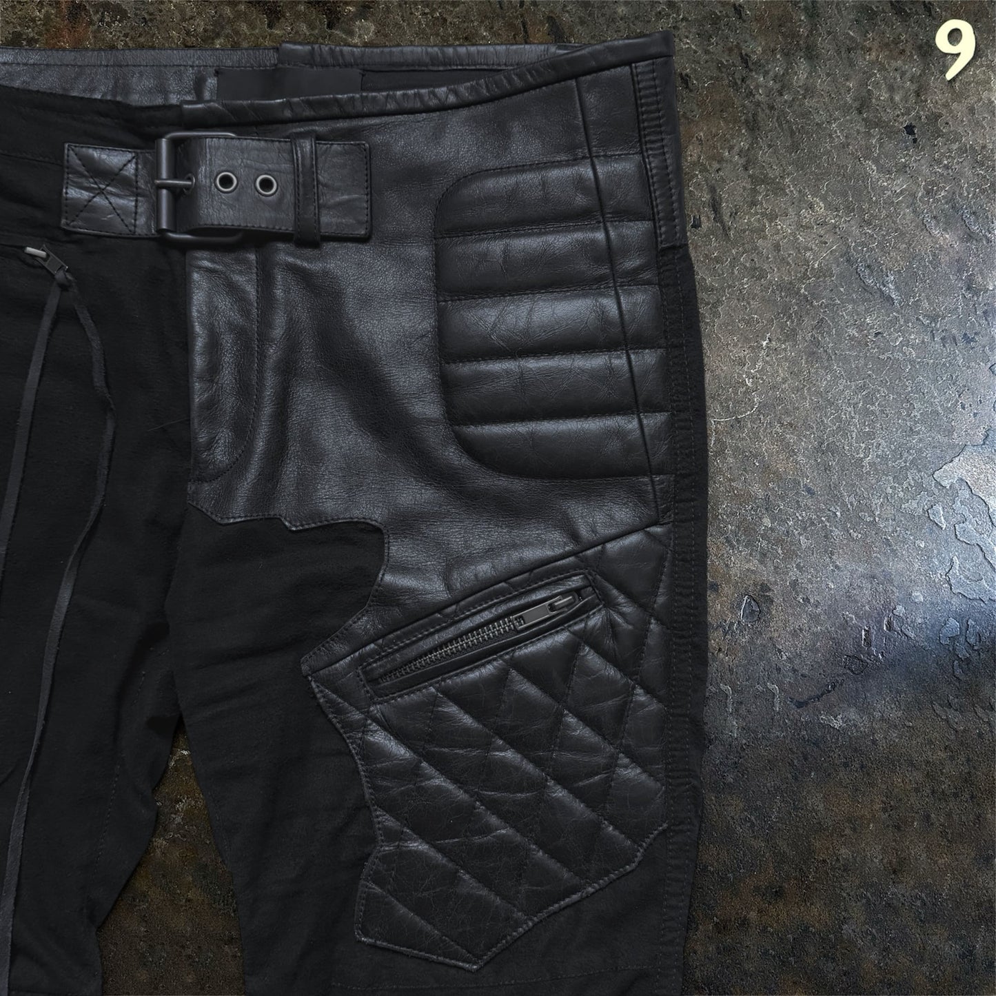 Haider Ackermann FW/17 Biker Leather Patch Pants | XL
