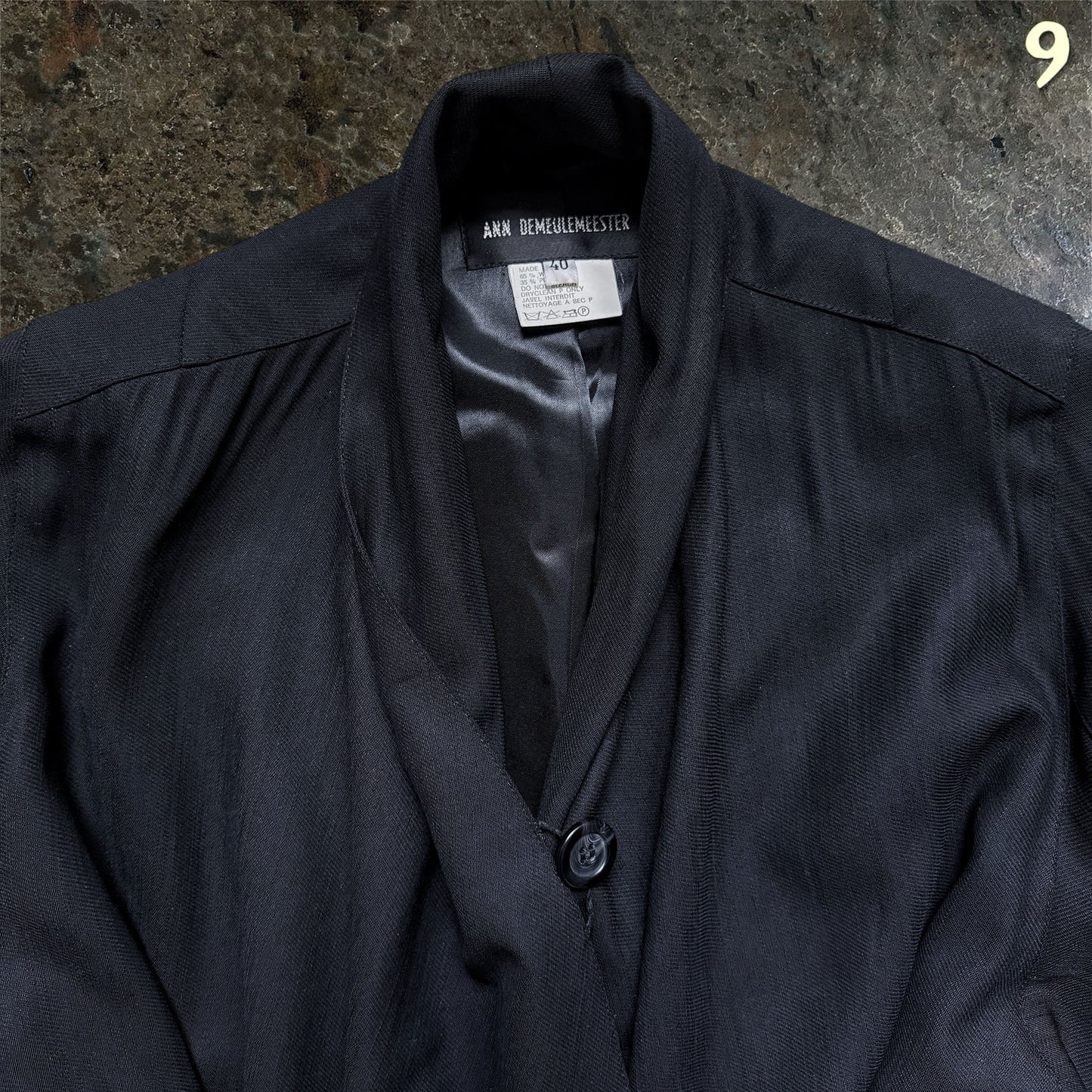 Ann Demeulemeester Logo Strap Blazer Black | 44