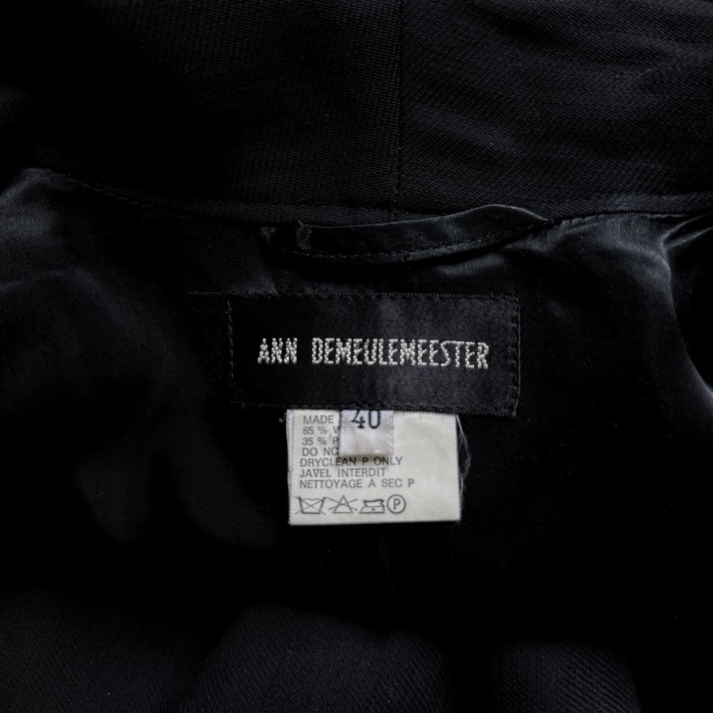 Ann Demeulemeester Logo Strap Blazer Black | 44