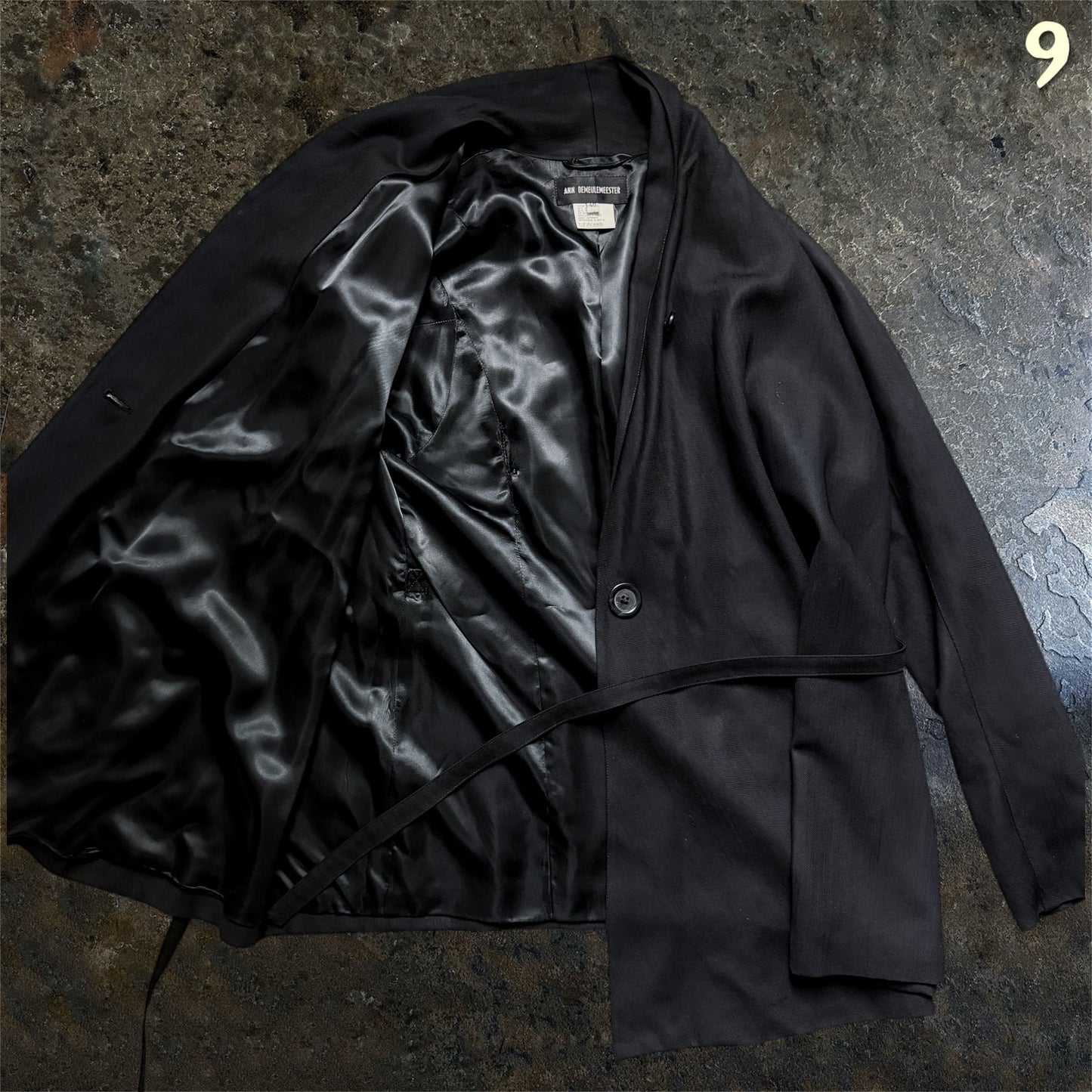 Ann Demeulemeester Logo Strap Blazer Black | 44