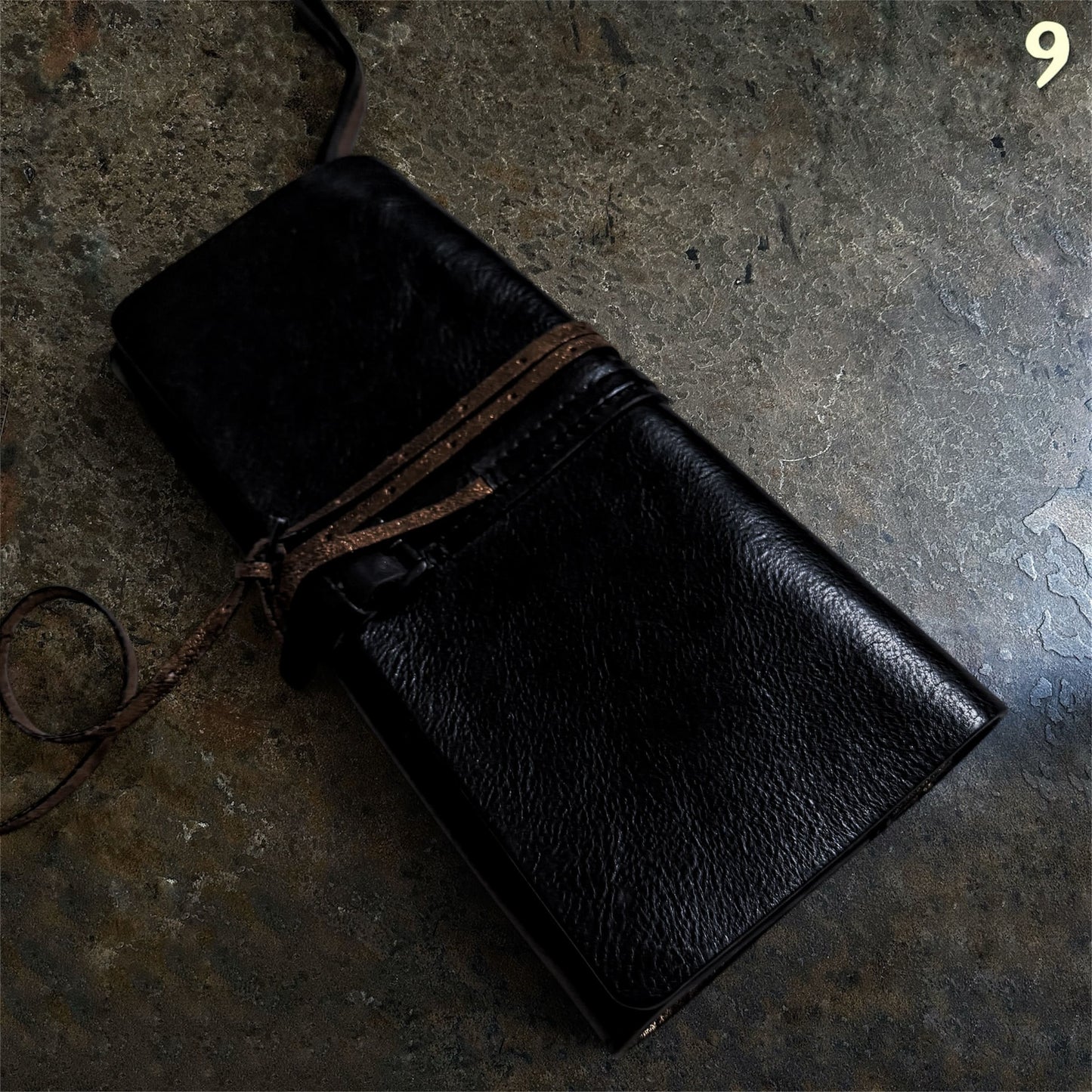 Ann Demeulemeester Vintage 90´s Clutch / Wristlet Bag Black and Gold