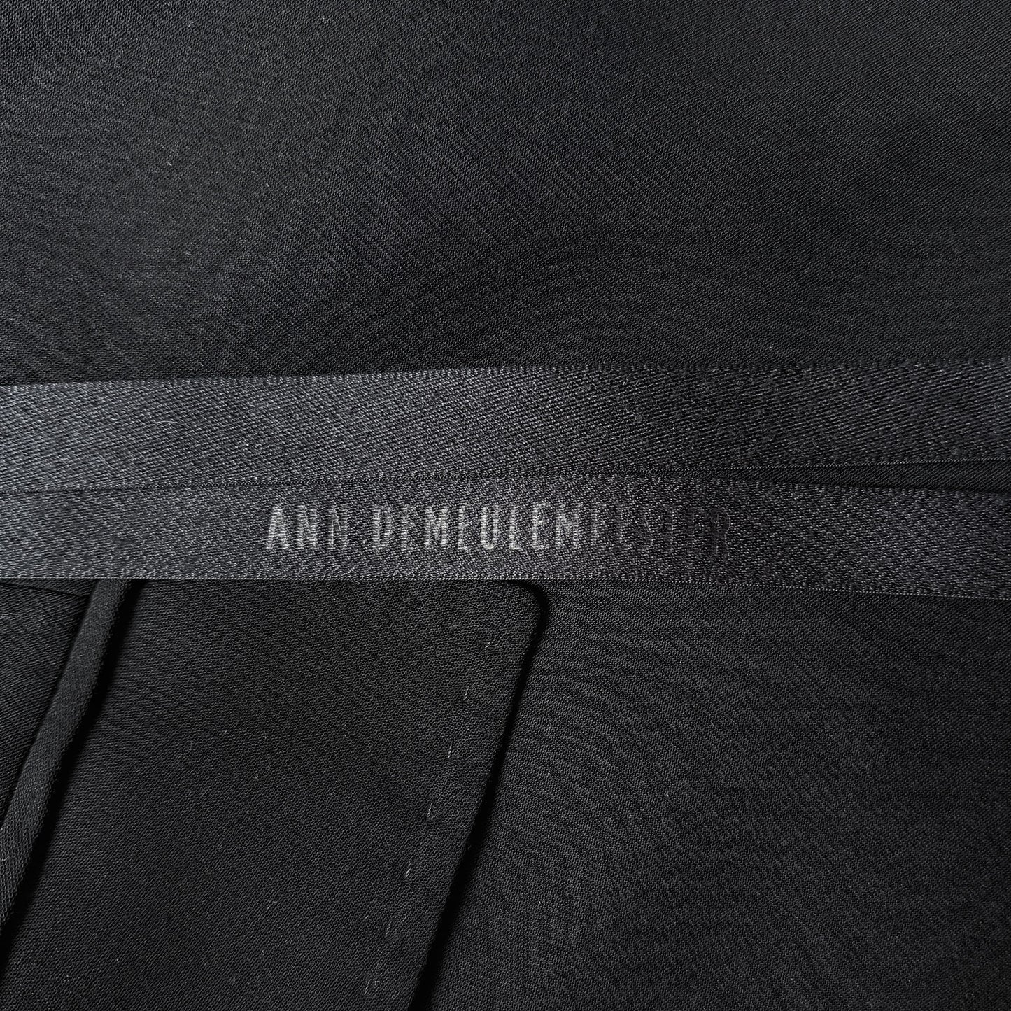 Ann Demeulemeester Boxy Logo Strap Blazer Black | 44