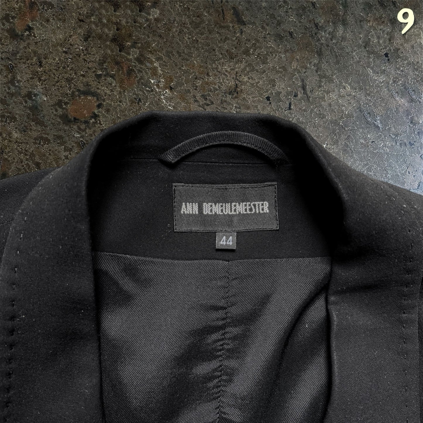 Ann Demeulemeester Boxy Logo Strap Blazer Black | 44