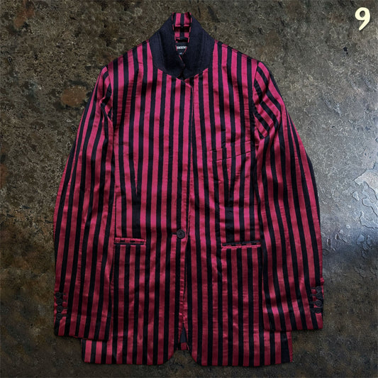 Ann Demeulemeester Archive Silk-Cotton Striped Blazer | 40