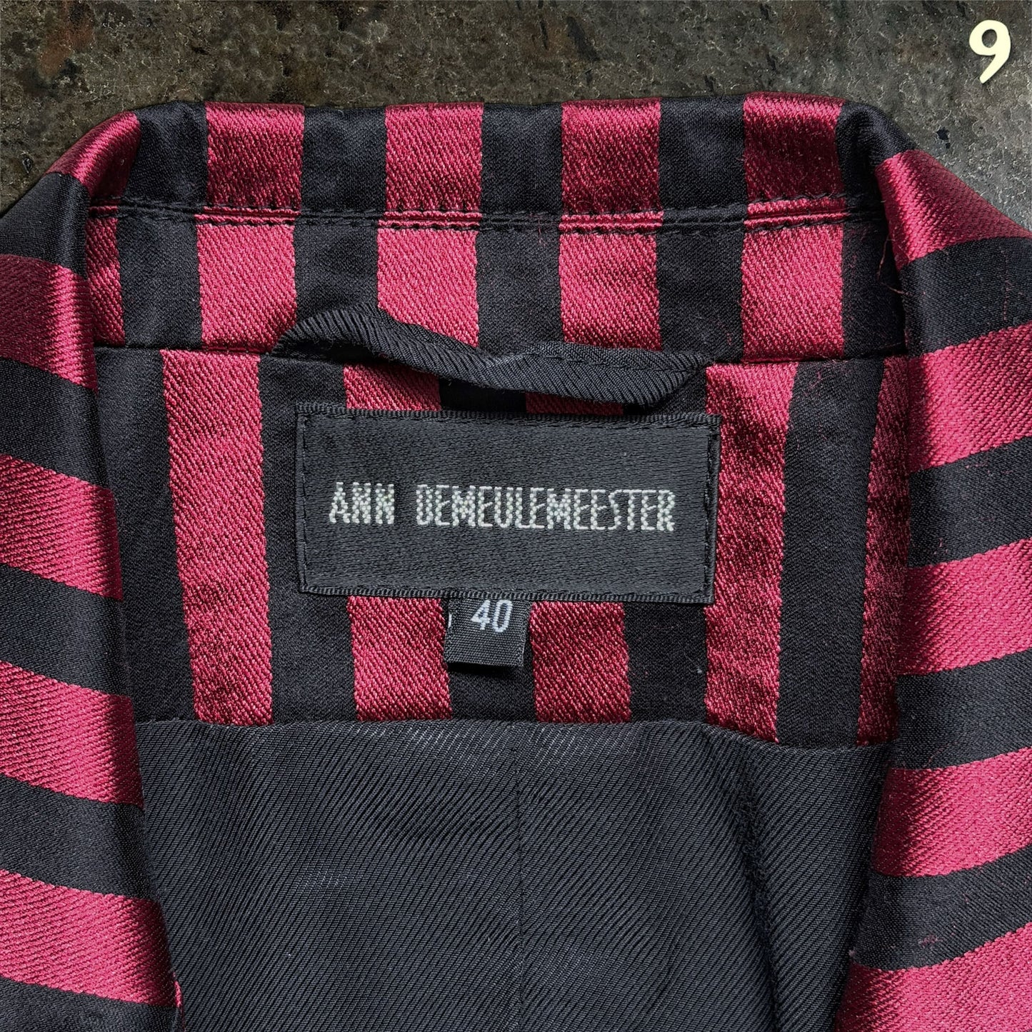 Ann Demeulemeester Archive Silk-Cotton Striped Blazer | 40