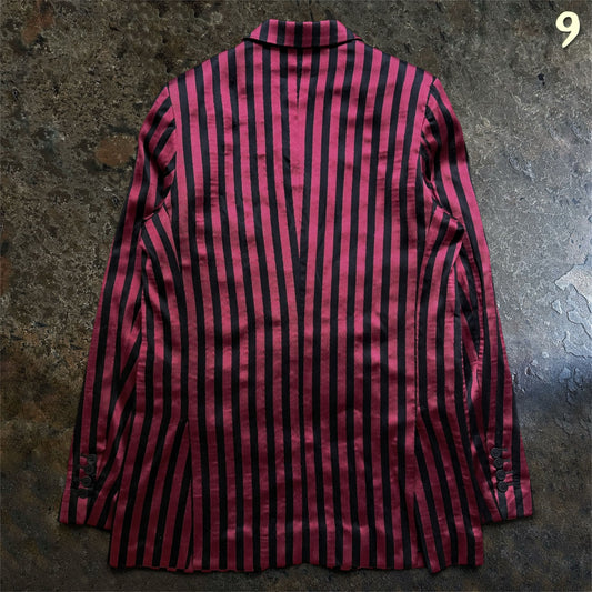 Ann Demeulemeester Archive Silk-Cotton Striped Blazer | 40