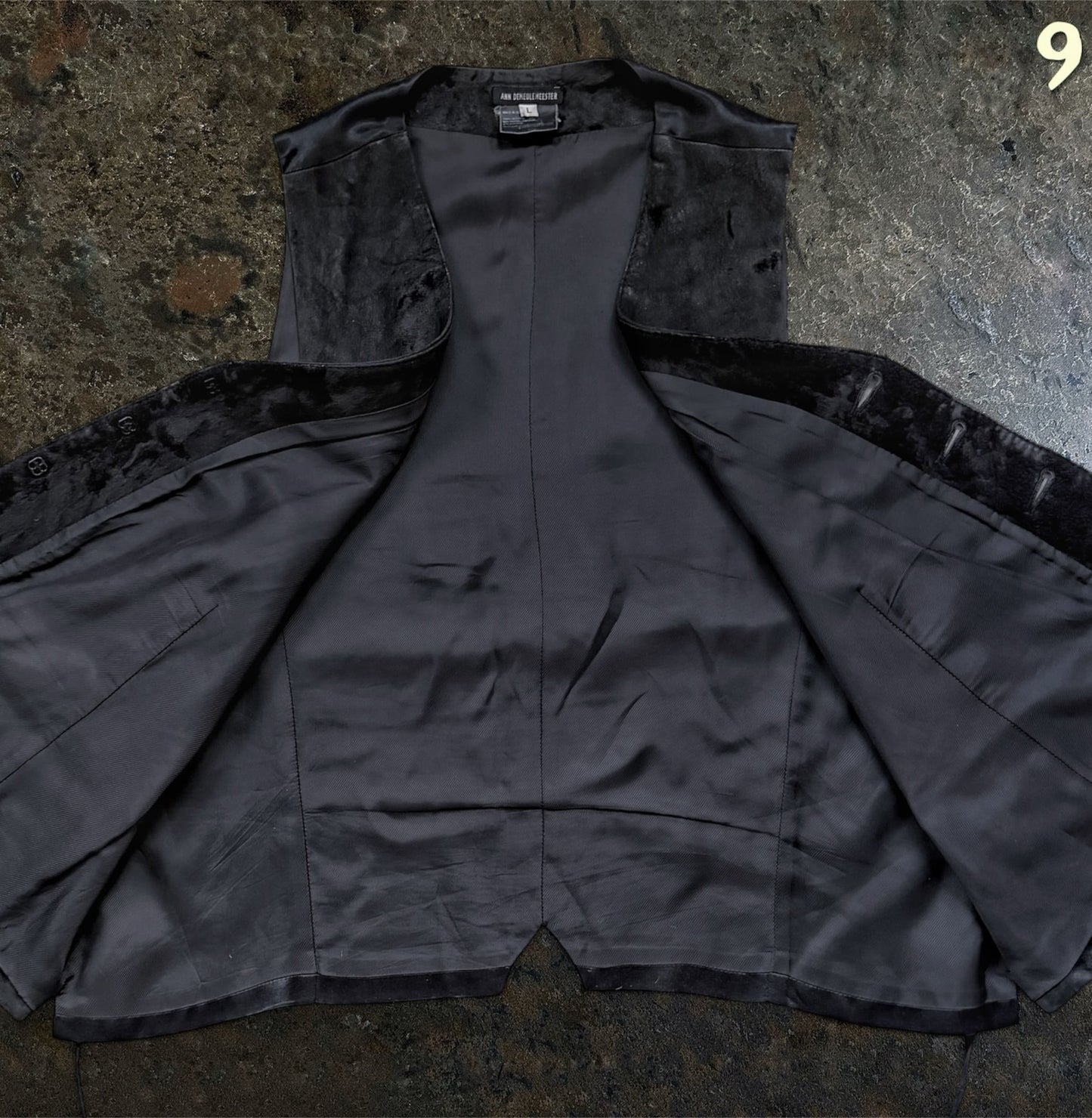 Ann Demeulemeester Archive ca. 1990s Fur/ Leather Vest | L