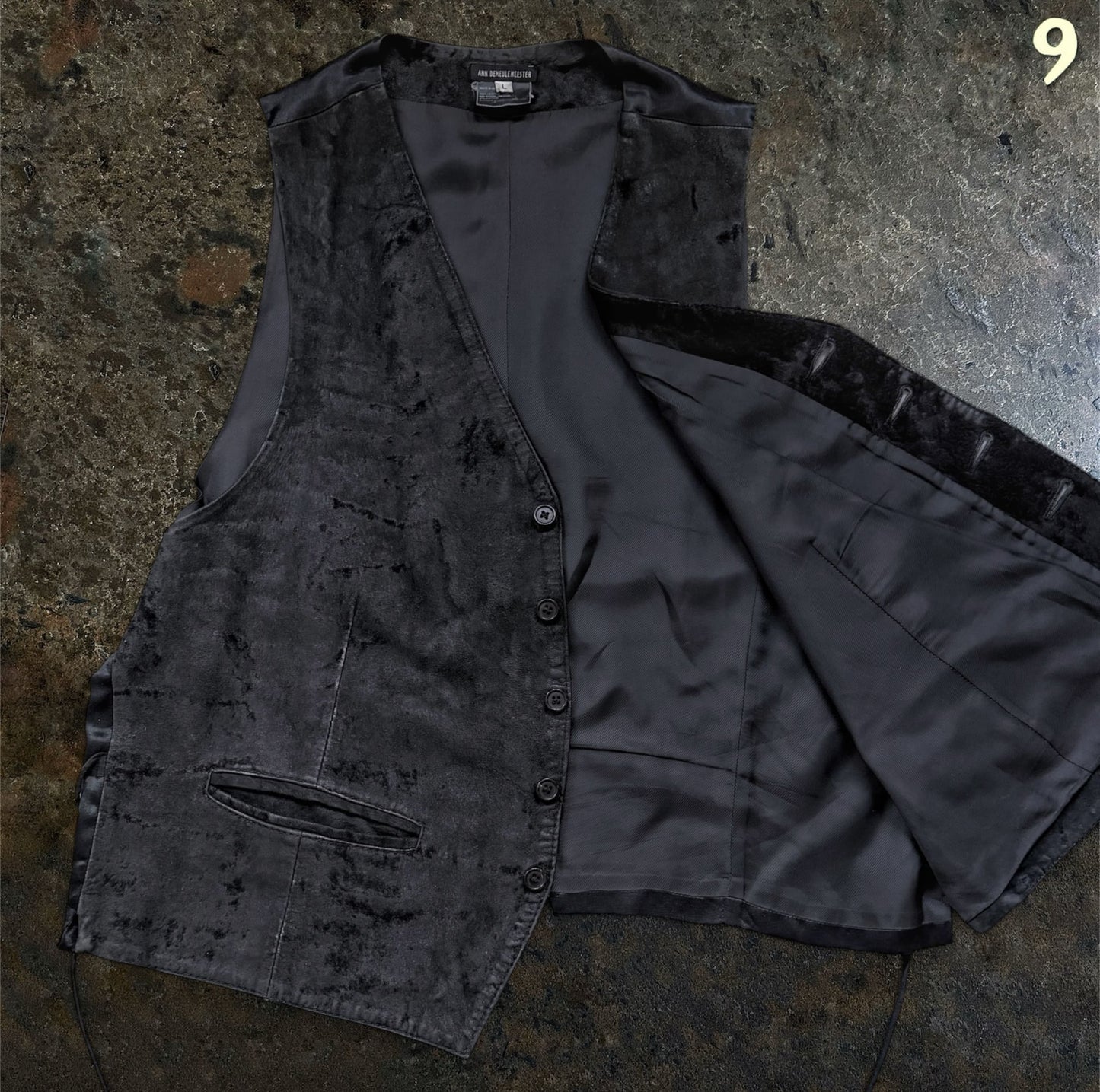 Ann Demeulemeester Archive ca. 1990s Fur/ Leather Vest | L