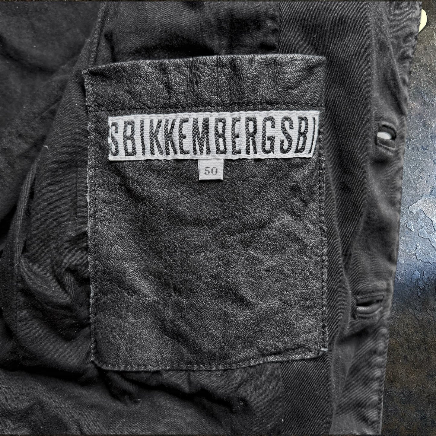 Dirk Bikkembergs Military Jacket with Leather Details | 48