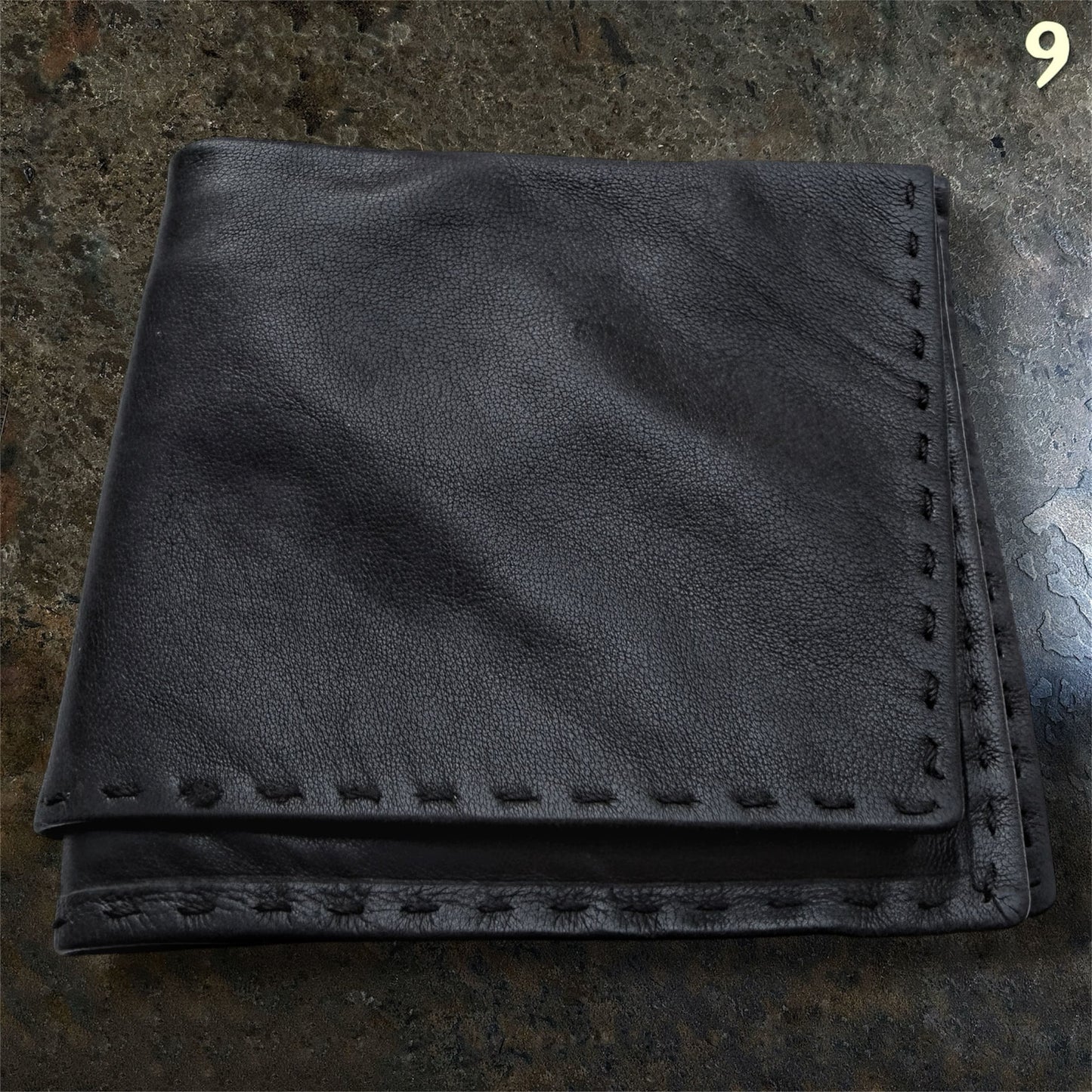 Ann Demeulemeester Lambskin Leather Long Bifold Wallet