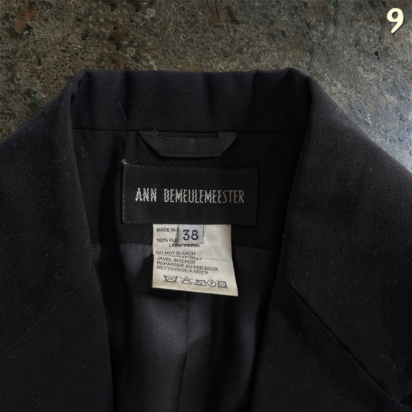 Ann Demeulemeester Vintage 90s Tailored Virgin Wool Blazer | 38