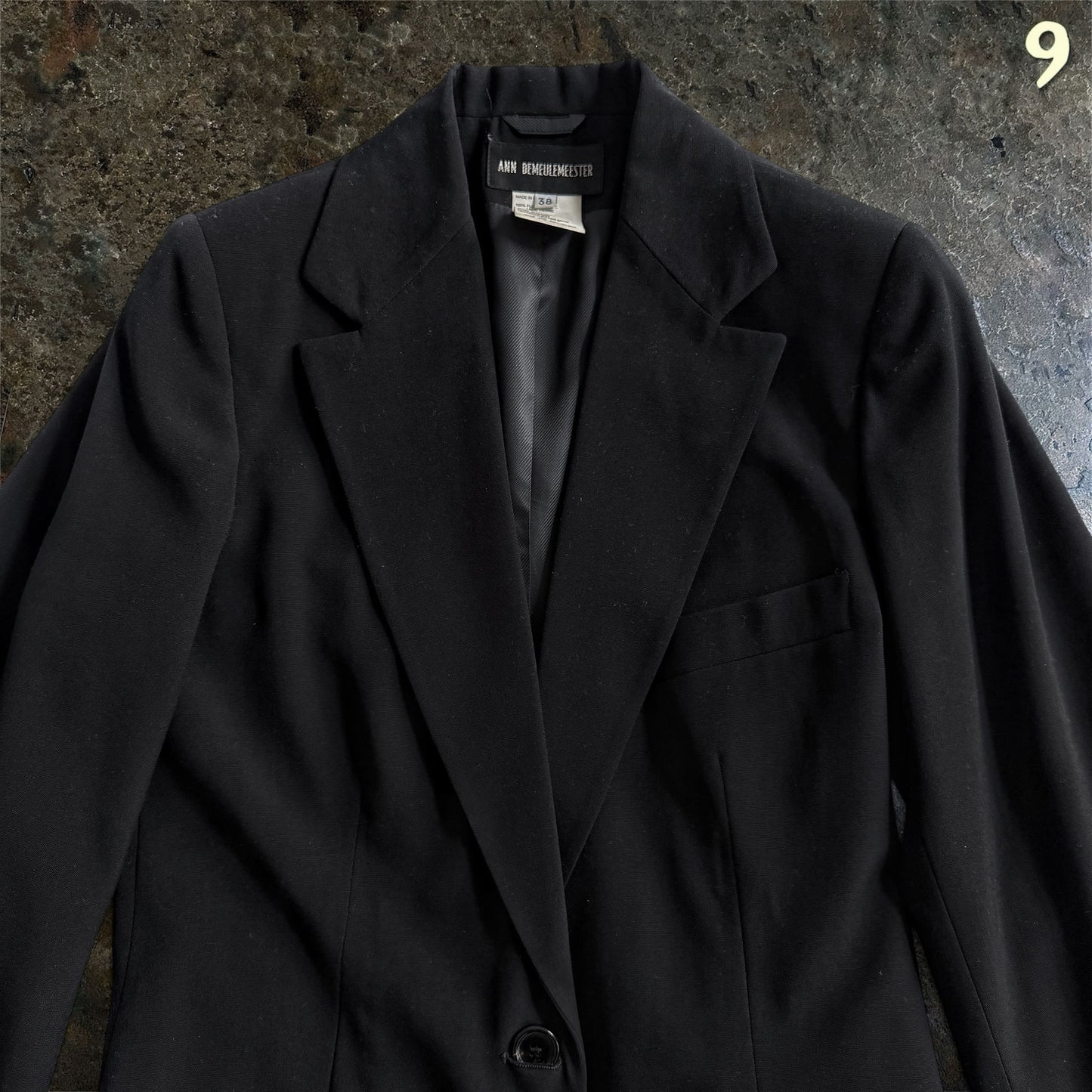 Ann Demeulemeester Vintage 90s Tailored Virgin Wool Blazer | 38