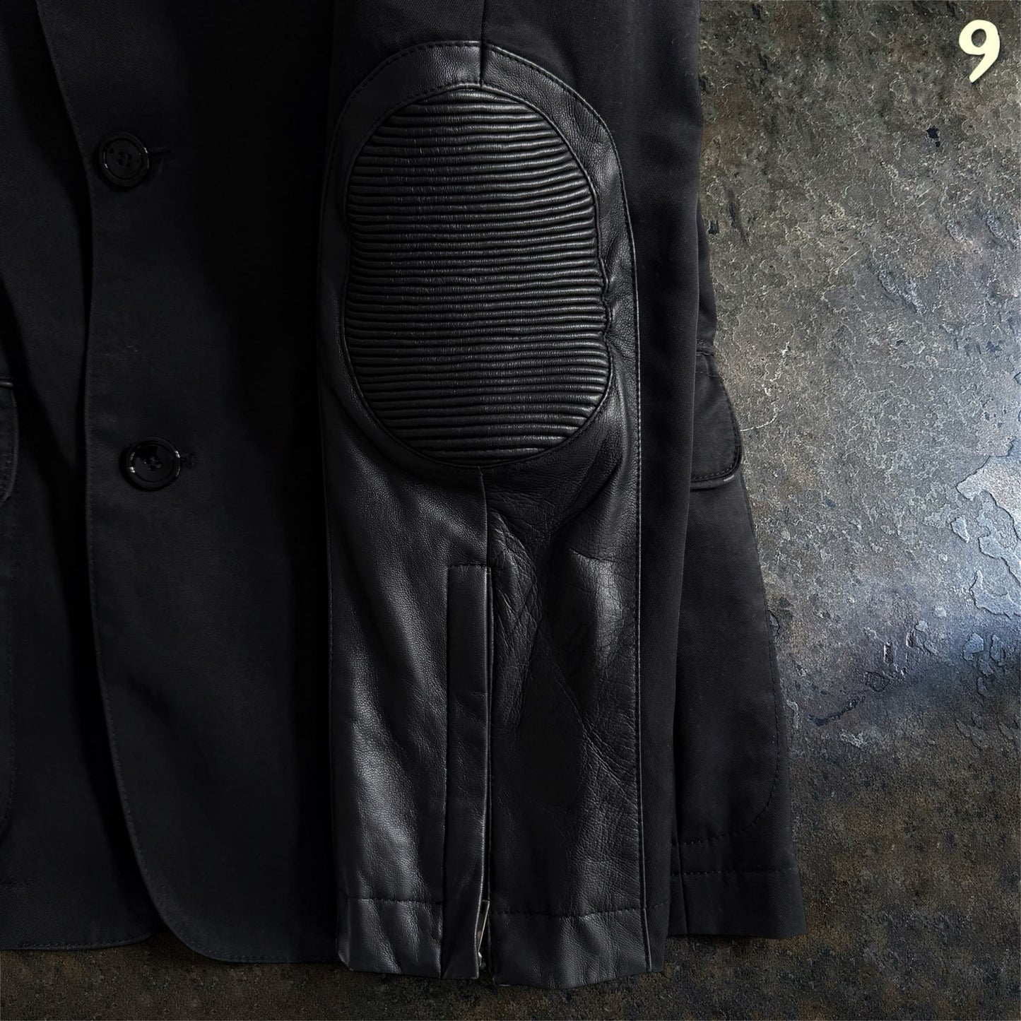 Versace Collection Leather Padded Hybrid Biker Blazer/ Jacket | 50
