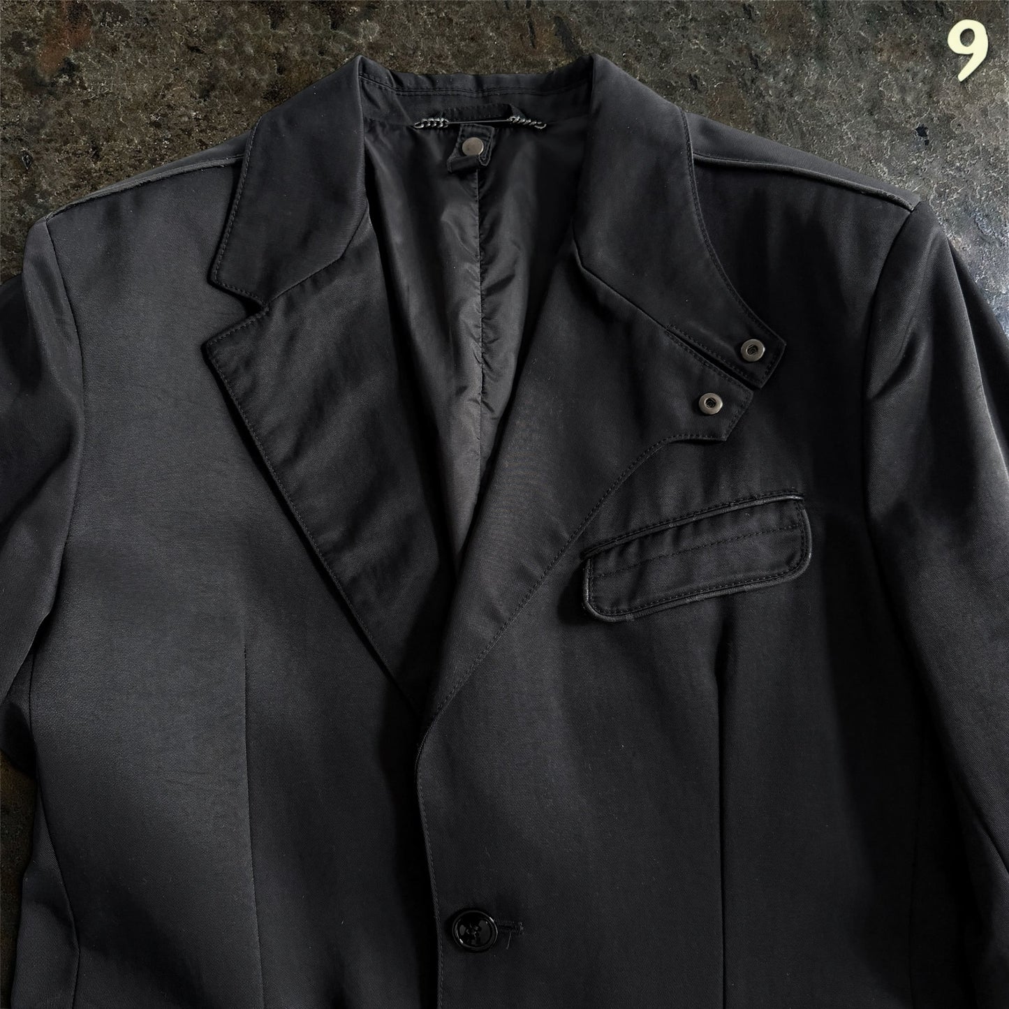 Versace Collection Leather Padded Hybrid Biker Blazer/ Jacket | 50