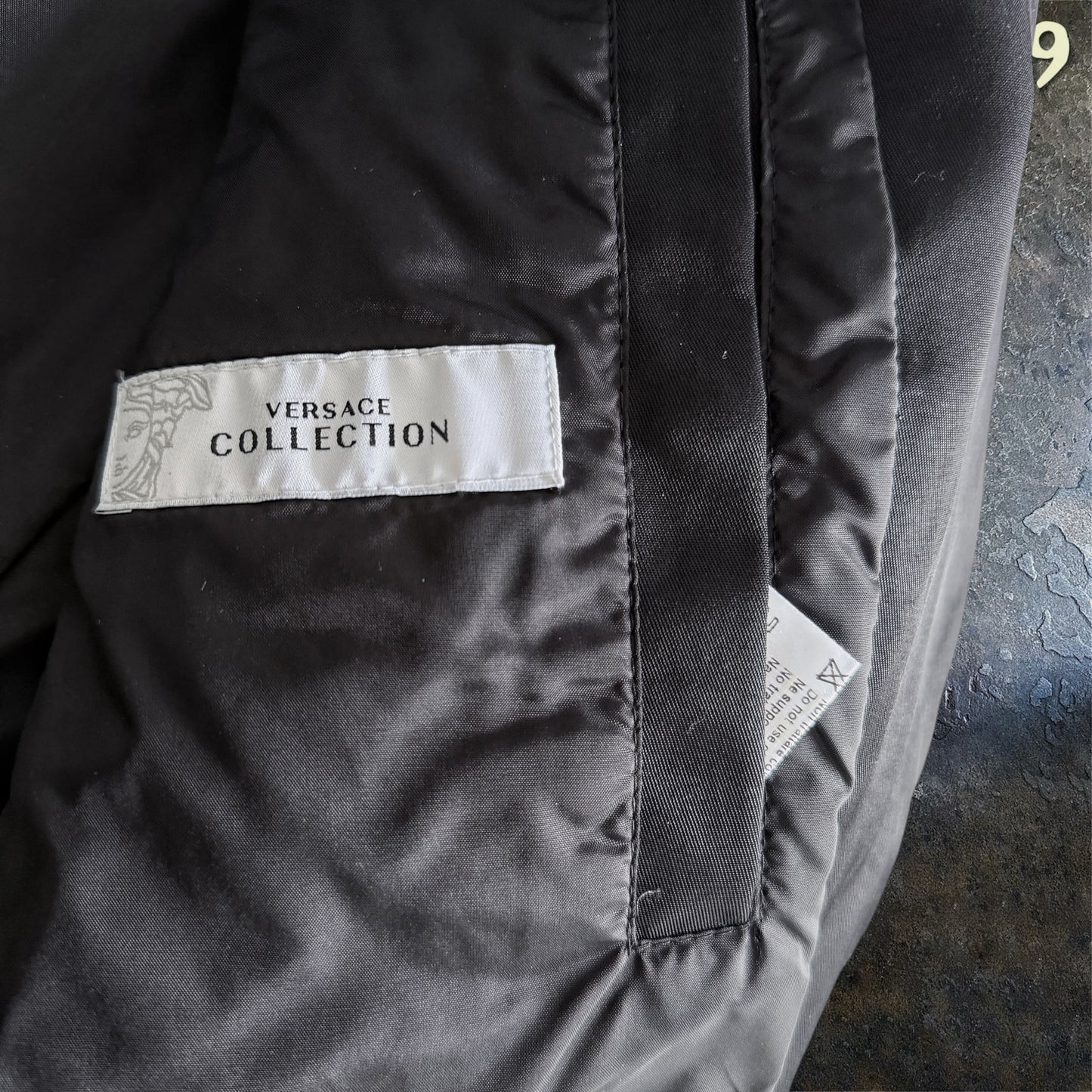 Versace Collection Leather Padded Hybrid Biker Blazer/ Jacket | 50