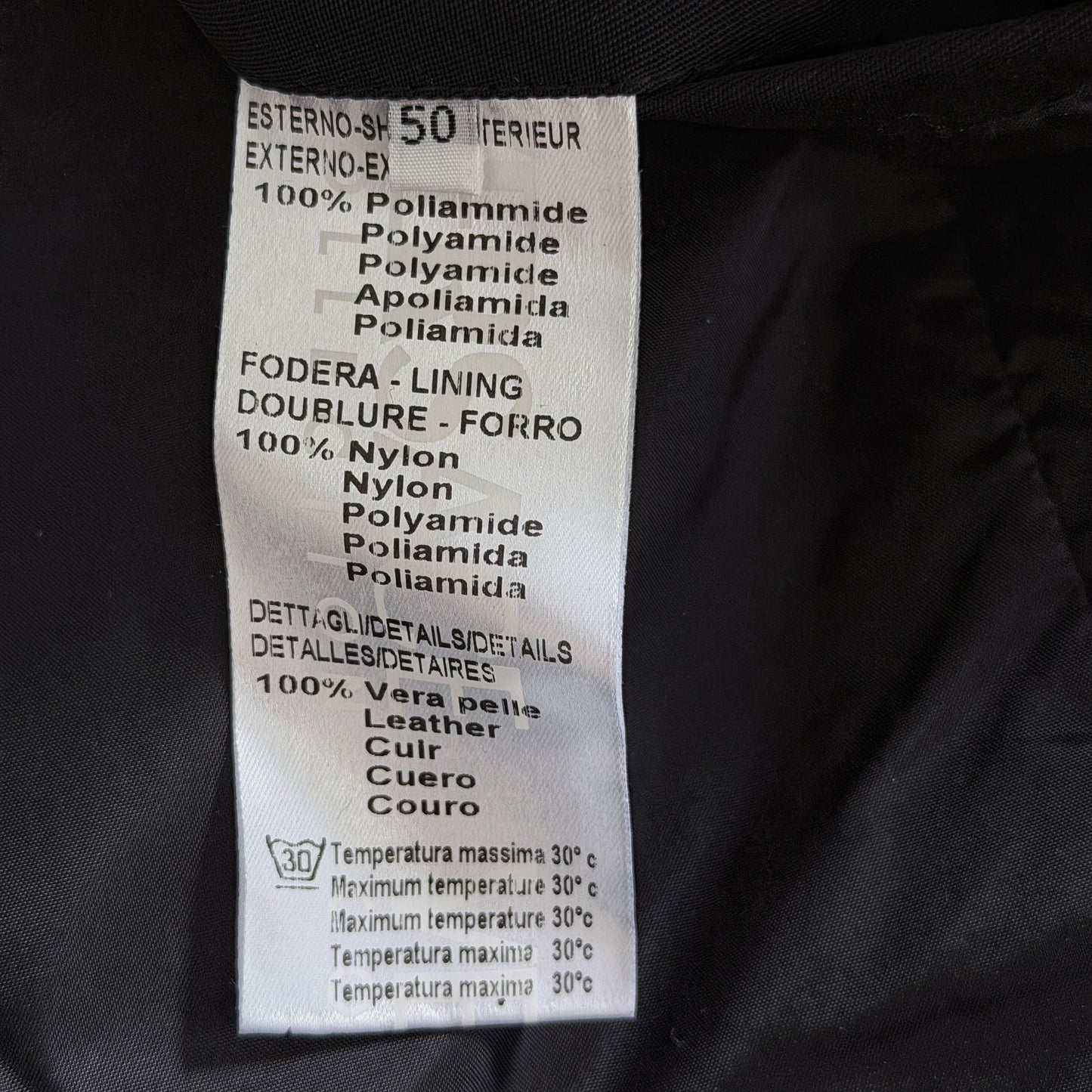 Versace Collection Leather Padded Hybrid Biker Blazer/ Jacket | 50