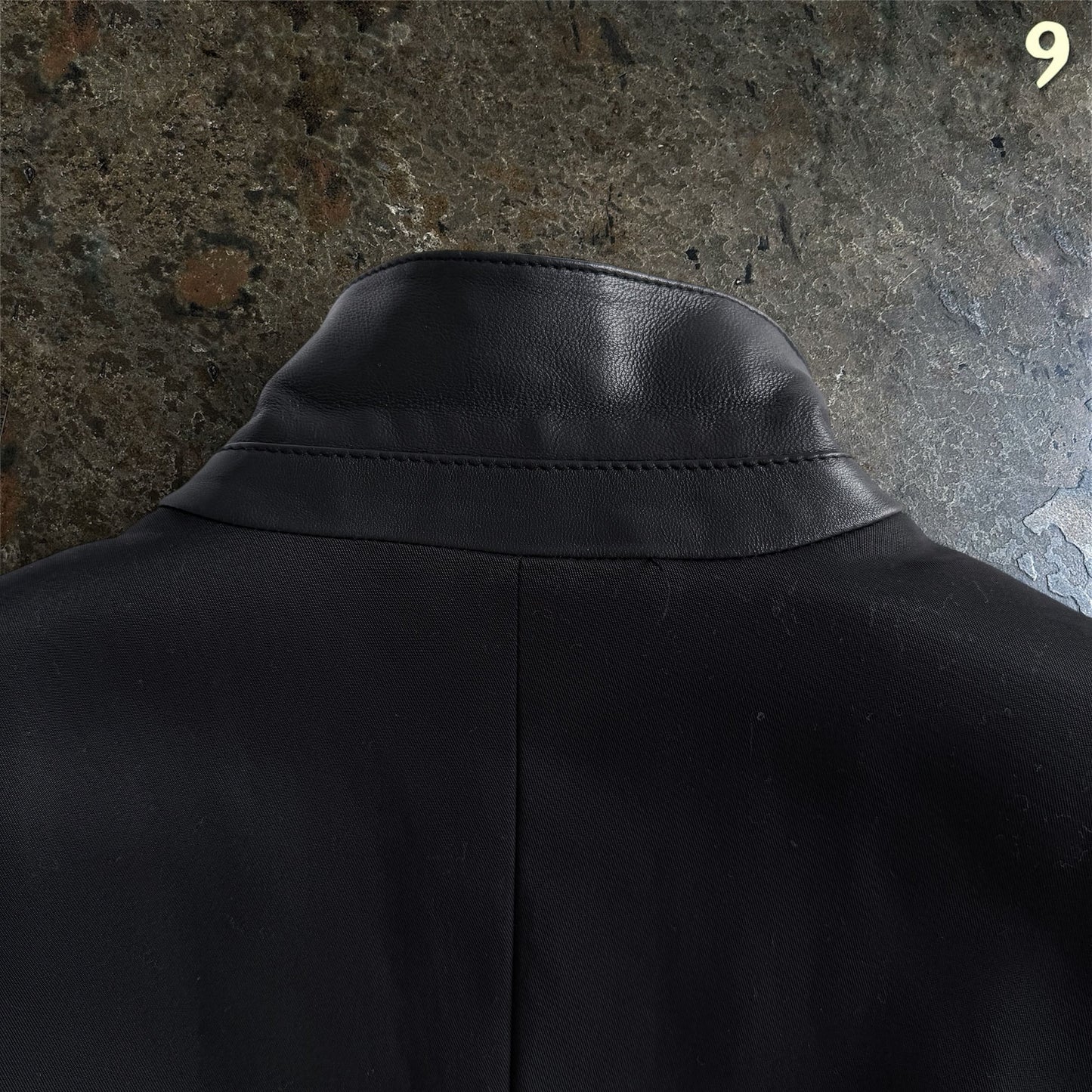 Versace Collection Leather Padded Hybrid Biker Blazer/ Jacket | 50