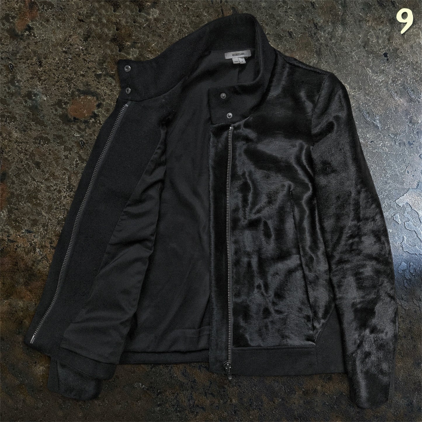 Helmut Lang Black Pony Hair Fur Panel Jacket | S