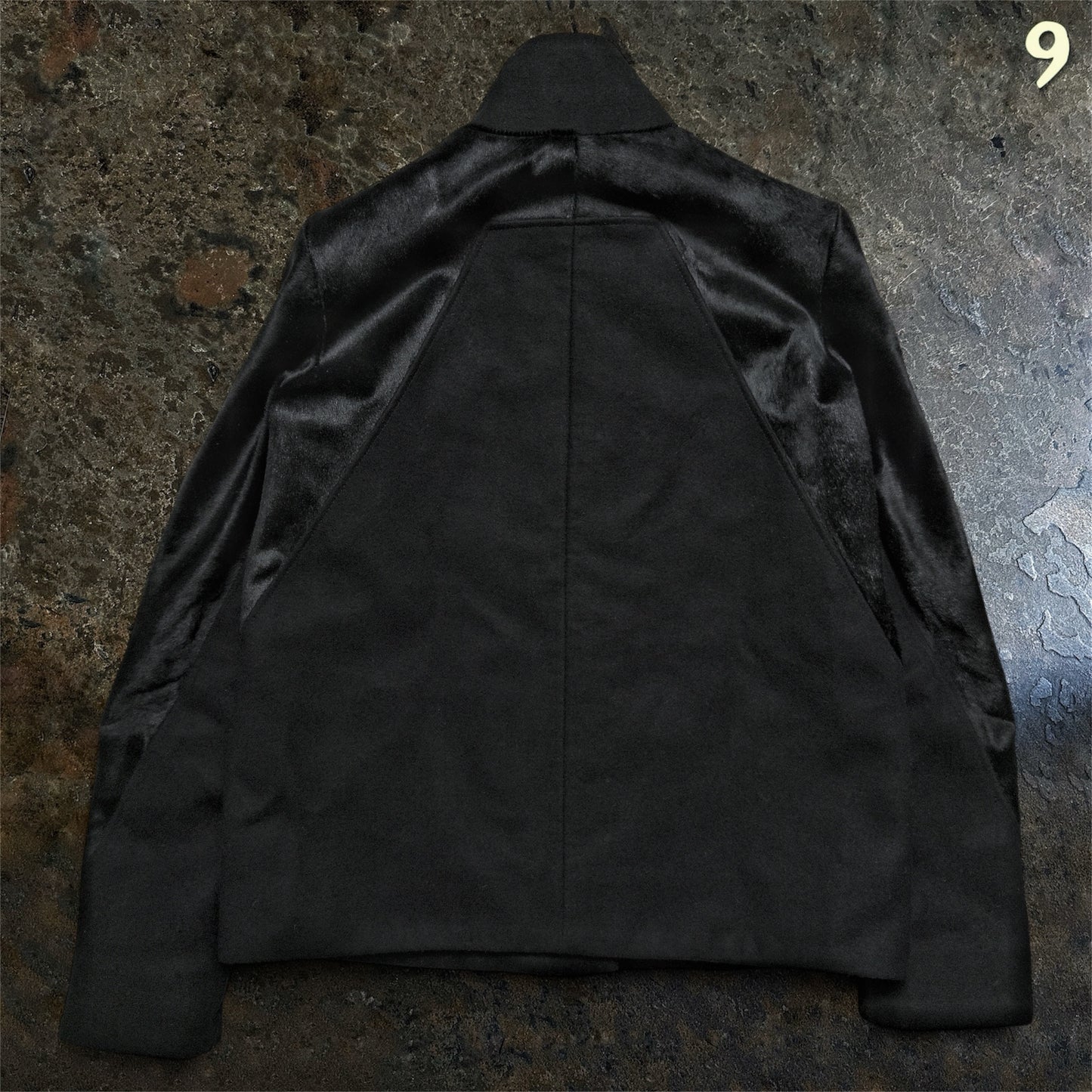 Helmut Lang Black Pony Hair Fur Panel Jacket | S