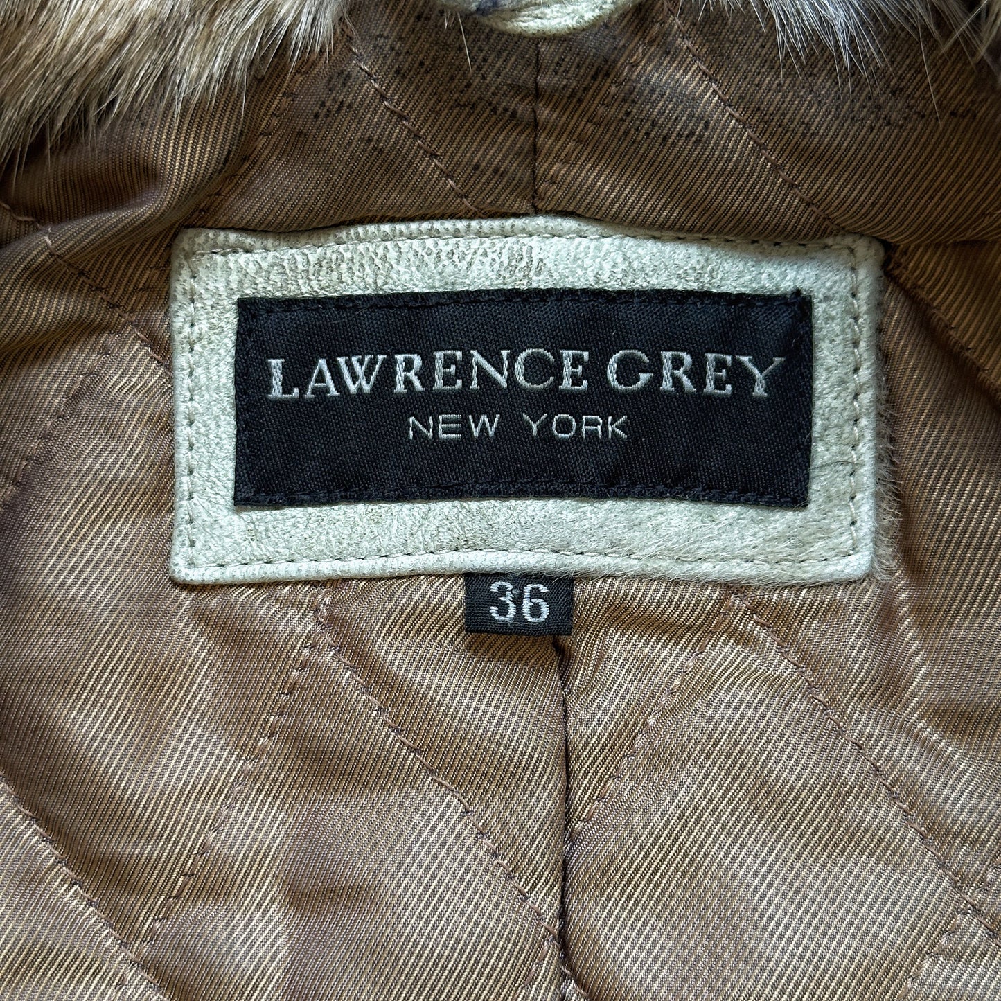 Lawrence Grey Asymmetrical Ponyhair Leather Biker Jacket | M