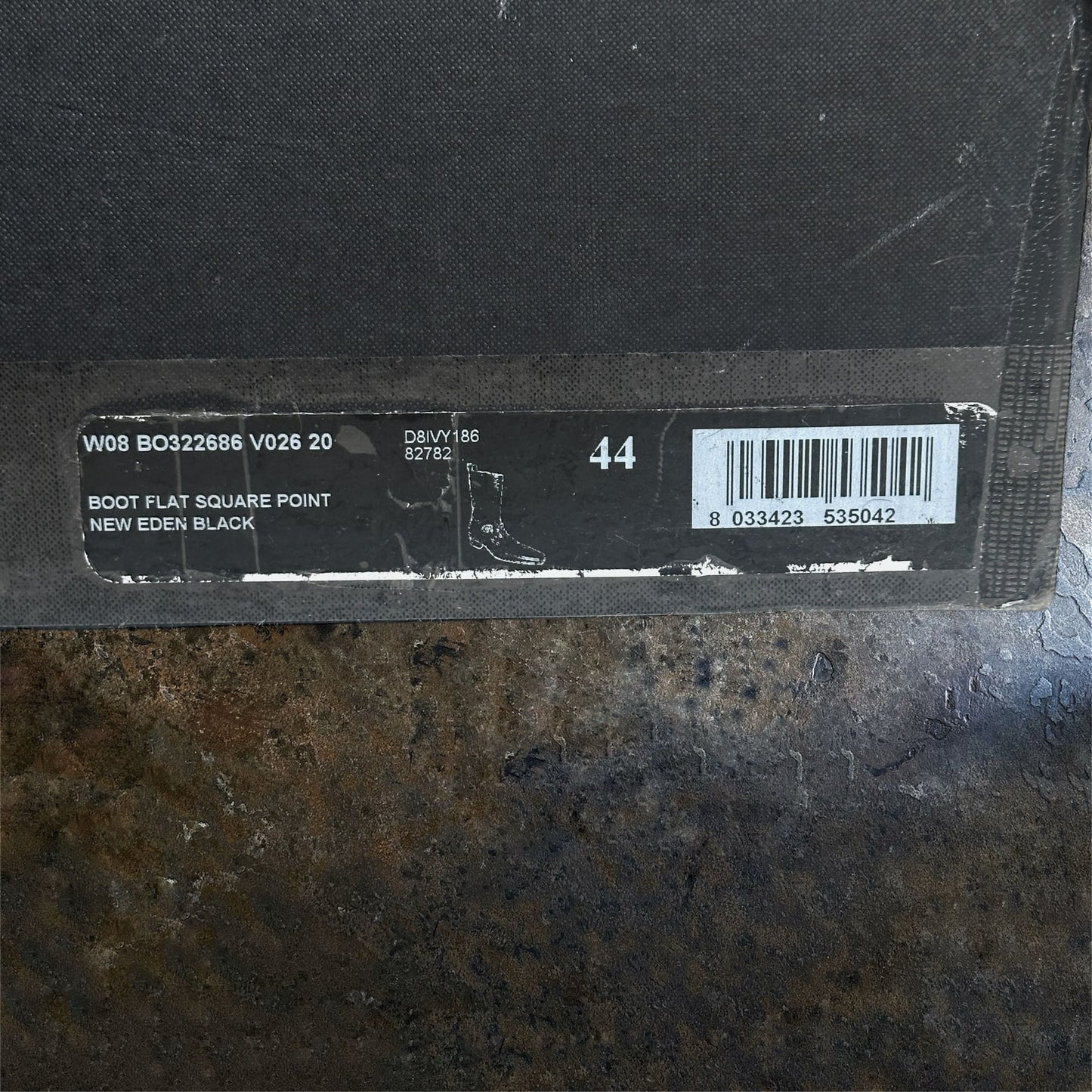 Dsquared2 New Eden Square Toe Leather Strap Boots |44