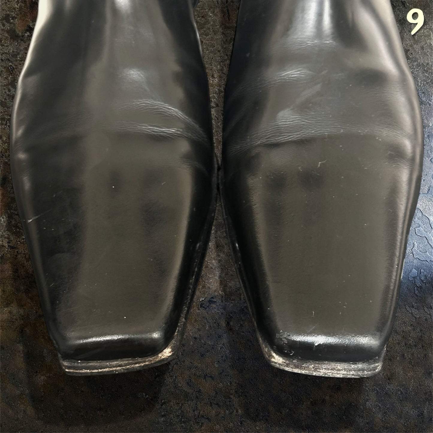 Dsquared2 New Eden Square Toe Leather Strap Boots |44
